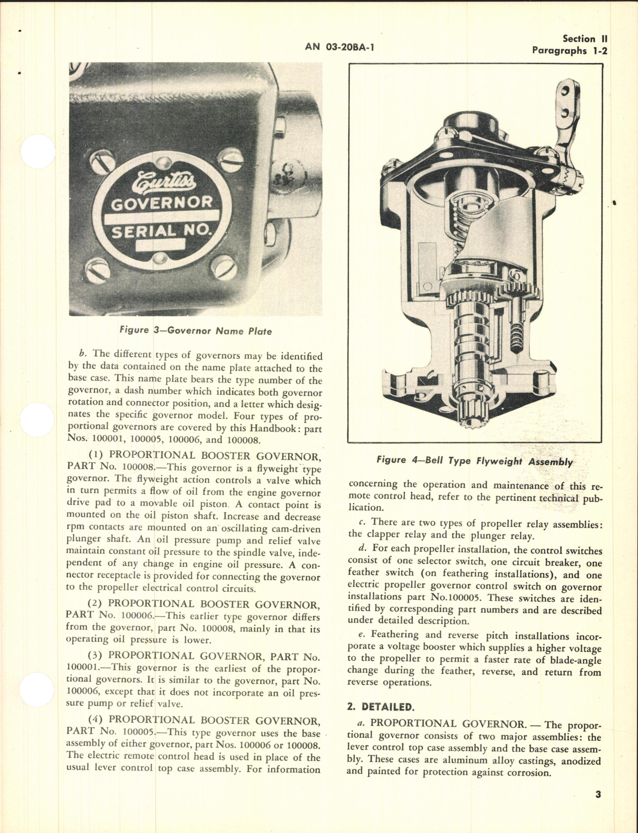 Sample page 7 from AirCorps Library document: Operation, Service, & Overhaul Instructions for Proportional Governor Propeller Controls