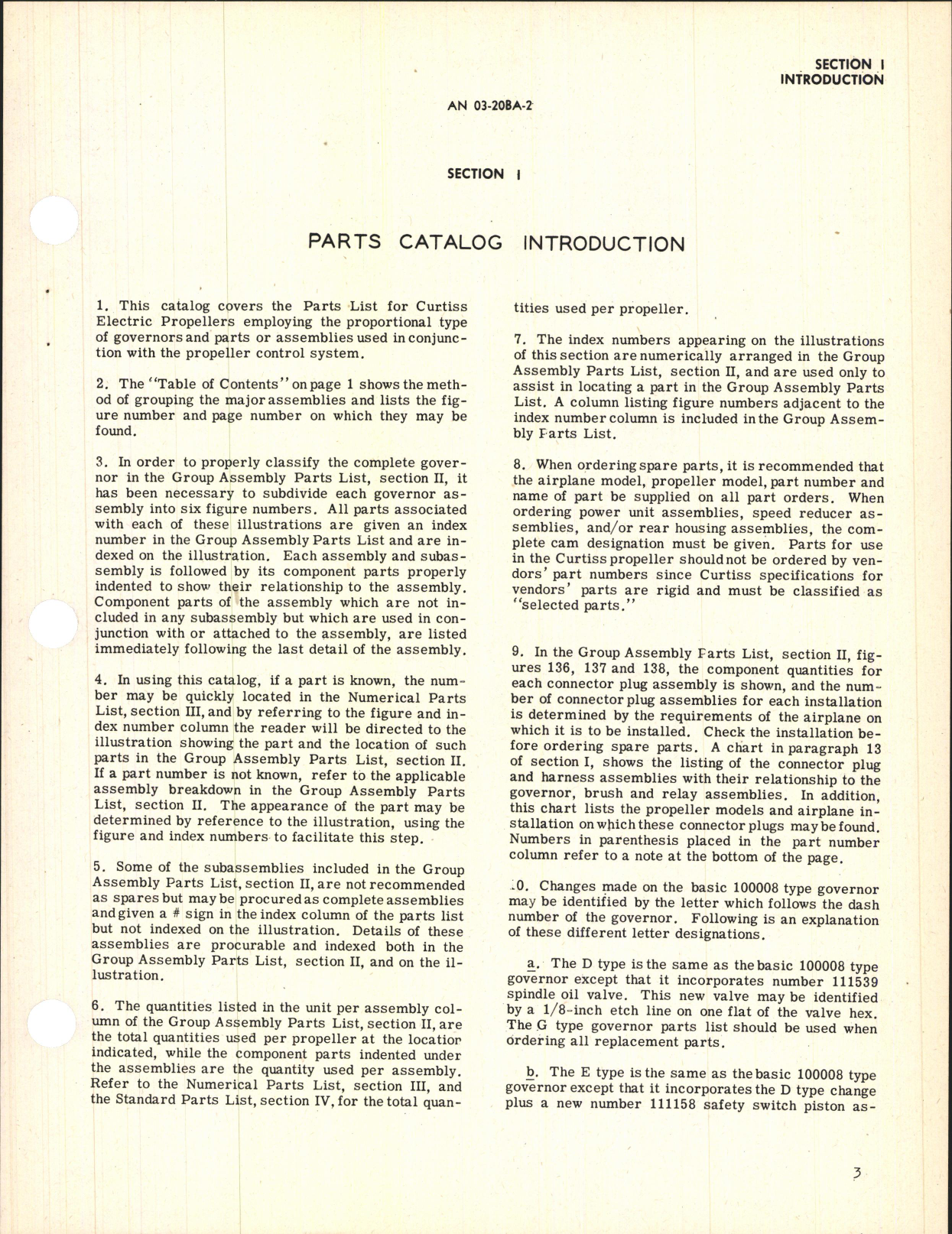 Sample page 5 from AirCorps Library document: Parts Catalog for Electric Propeller Control System