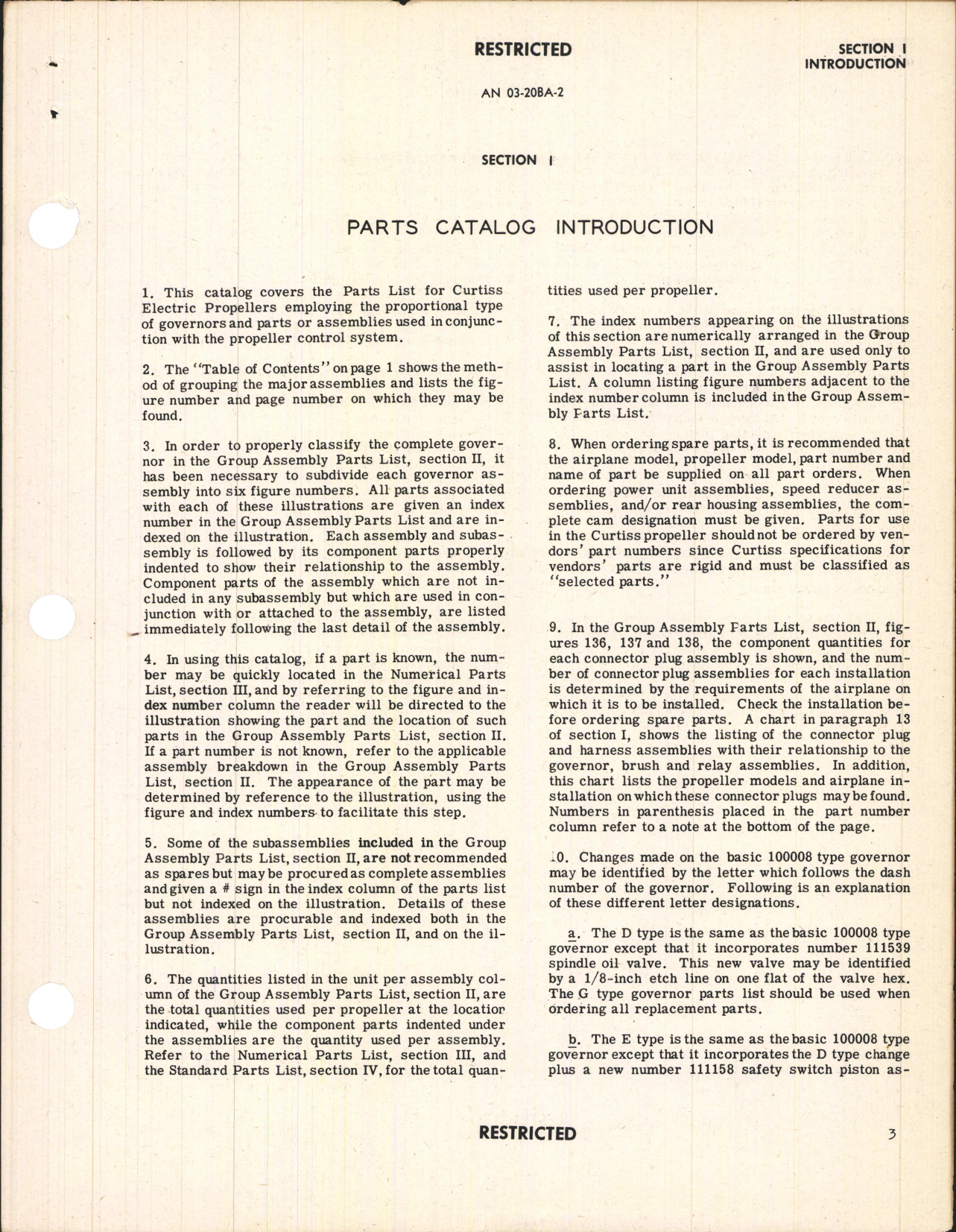 Sample page 5 from AirCorps Library document: Parts Catalog for Electric Propeller Control System