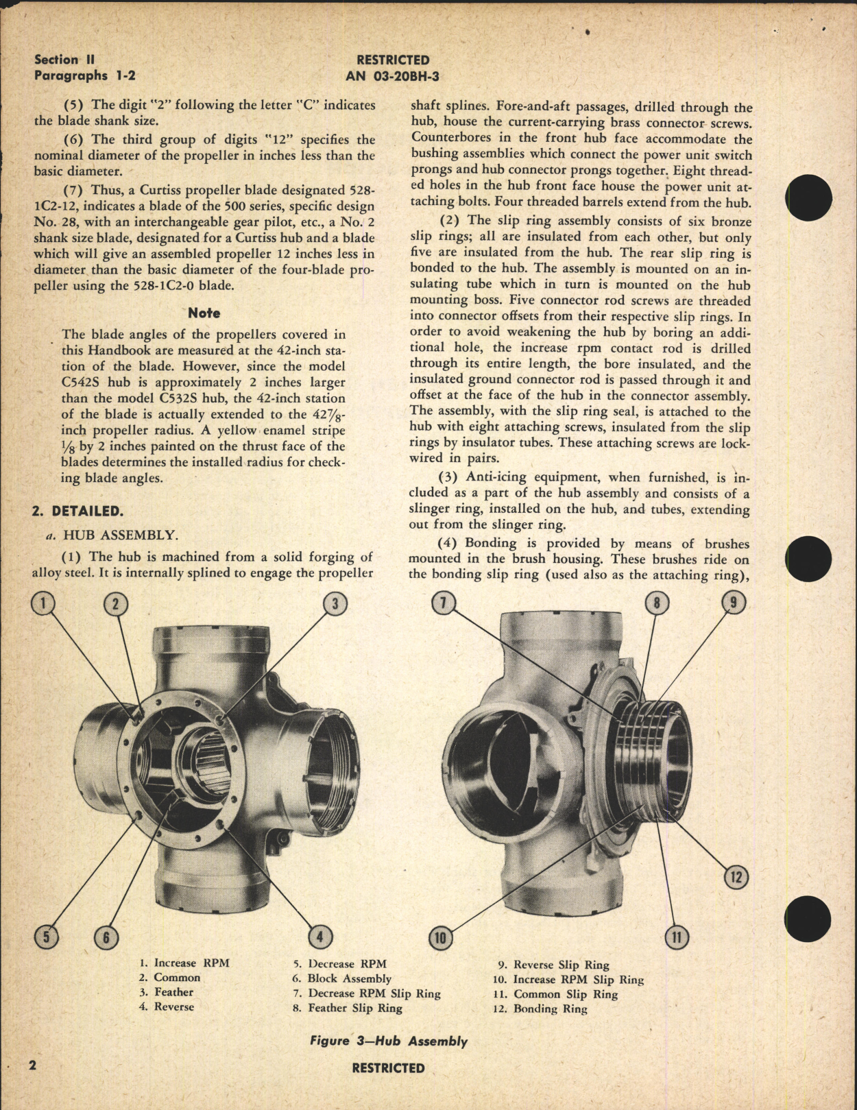 Sample page 6 from AirCorps Library document: Operation, Service, & Overhaul Instructions with Parts Catalog for Electric Propeller Model C542S-B