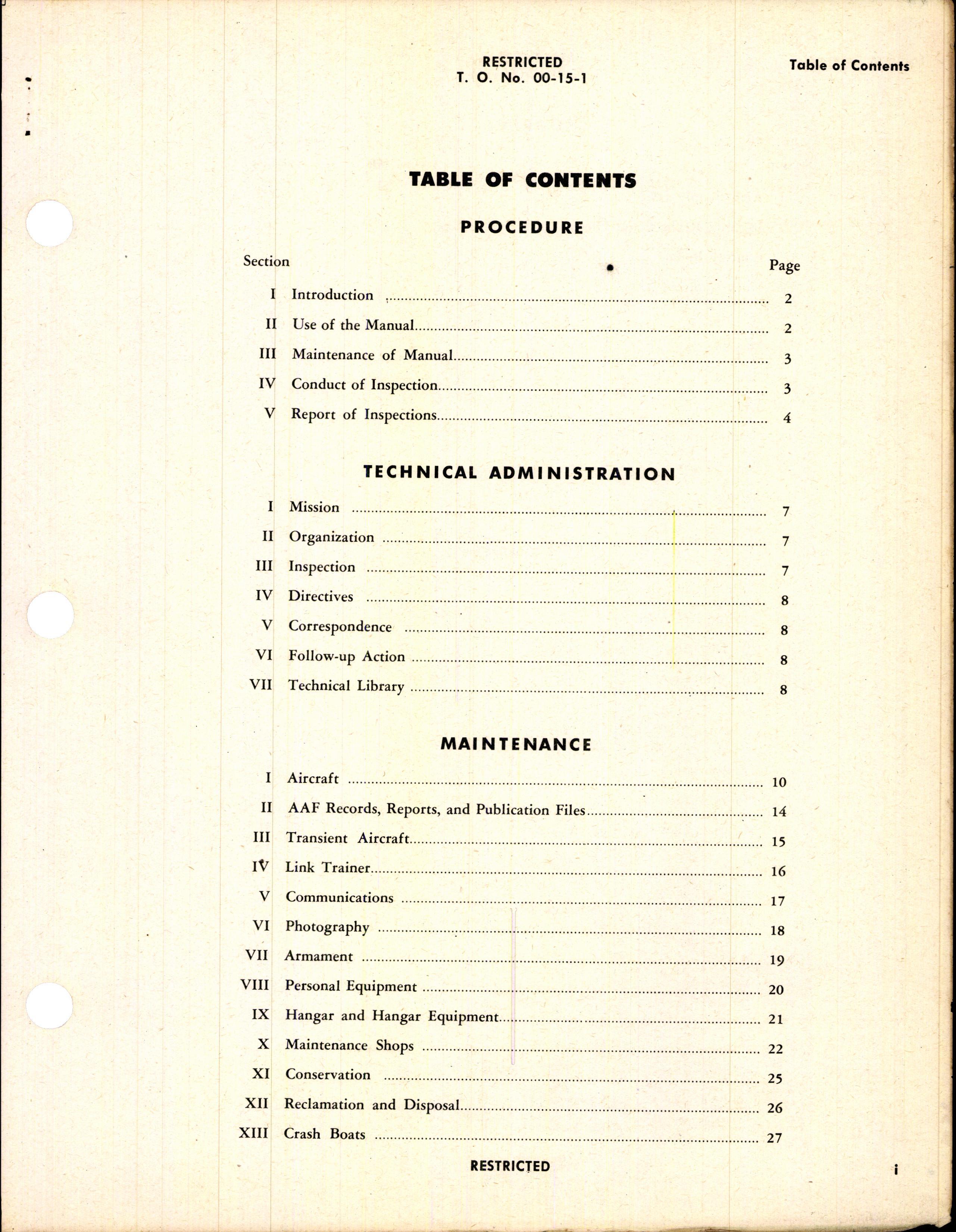 Sample page 3 from AirCorps Library document: AAF Supply and Maintenance Inspection Manual