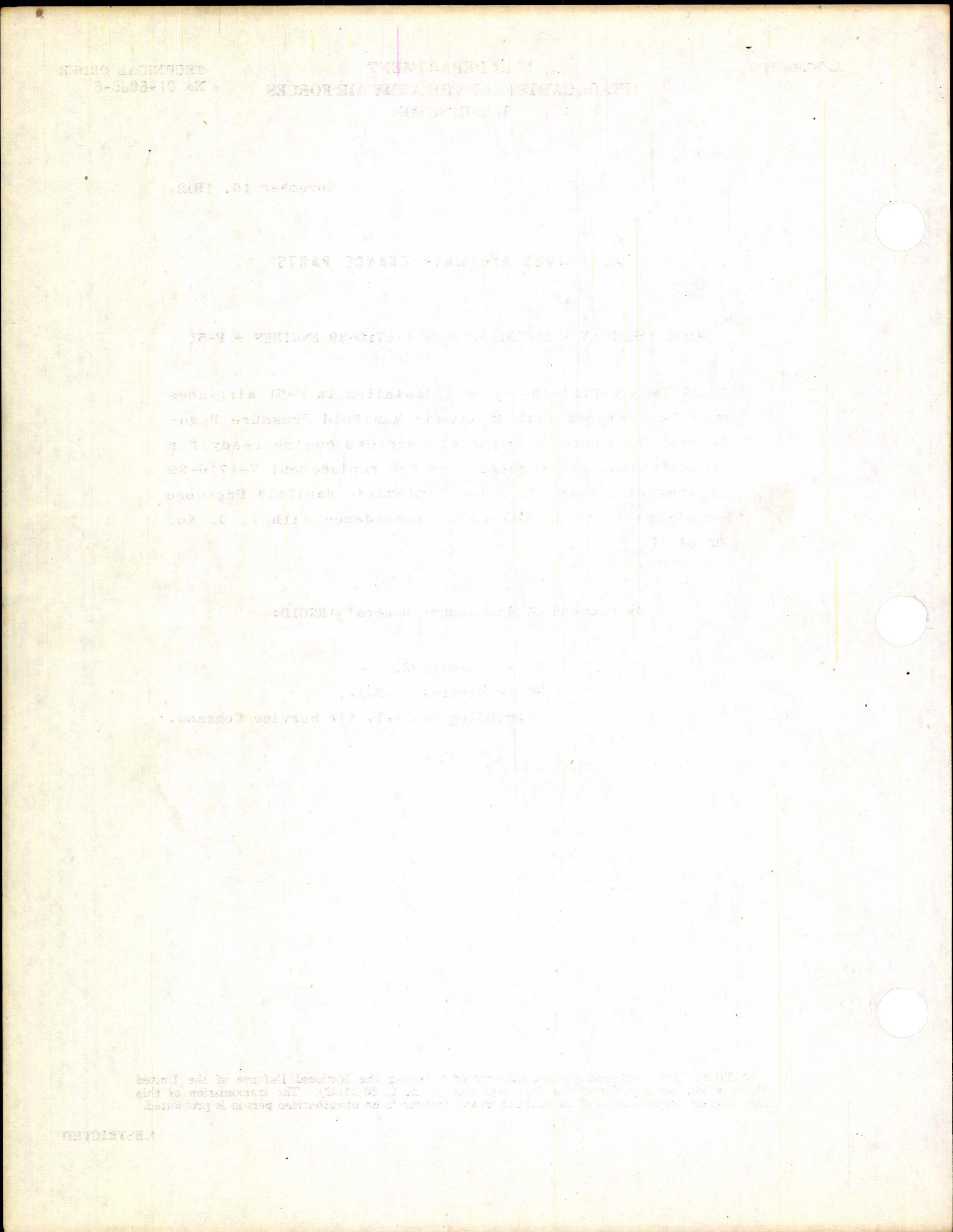 Sample page 2 from AirCorps Library document: Airplane and Maintenance Parts, Replacement Engine for P-51
