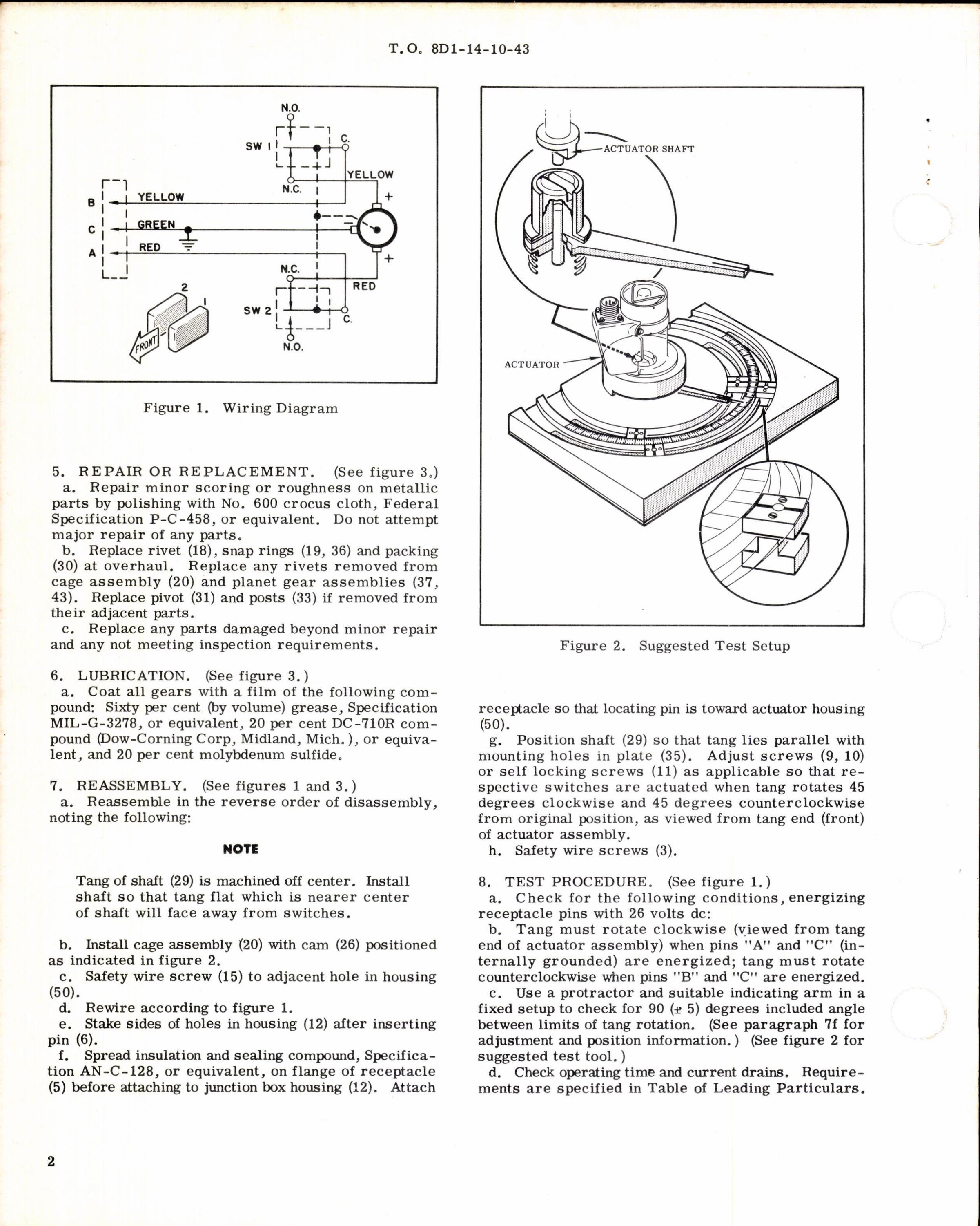Sample page 2 from AirCorps Library document: Instructions w Parts Breakdown for Actuator Assembly Part 106690