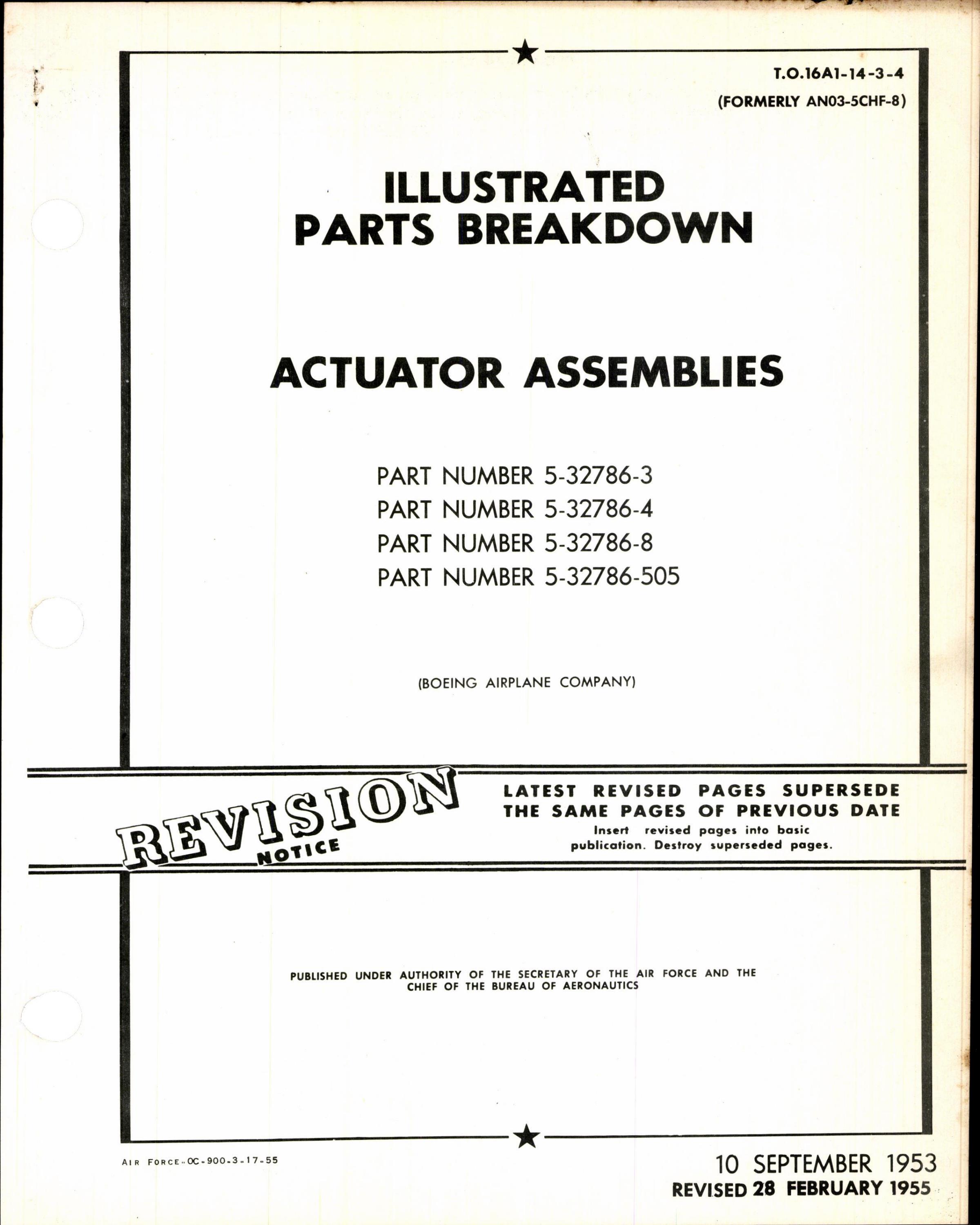 Sample page 1 from AirCorps Library document: Illustrated Parts Breakdown for Actuator Assemblies