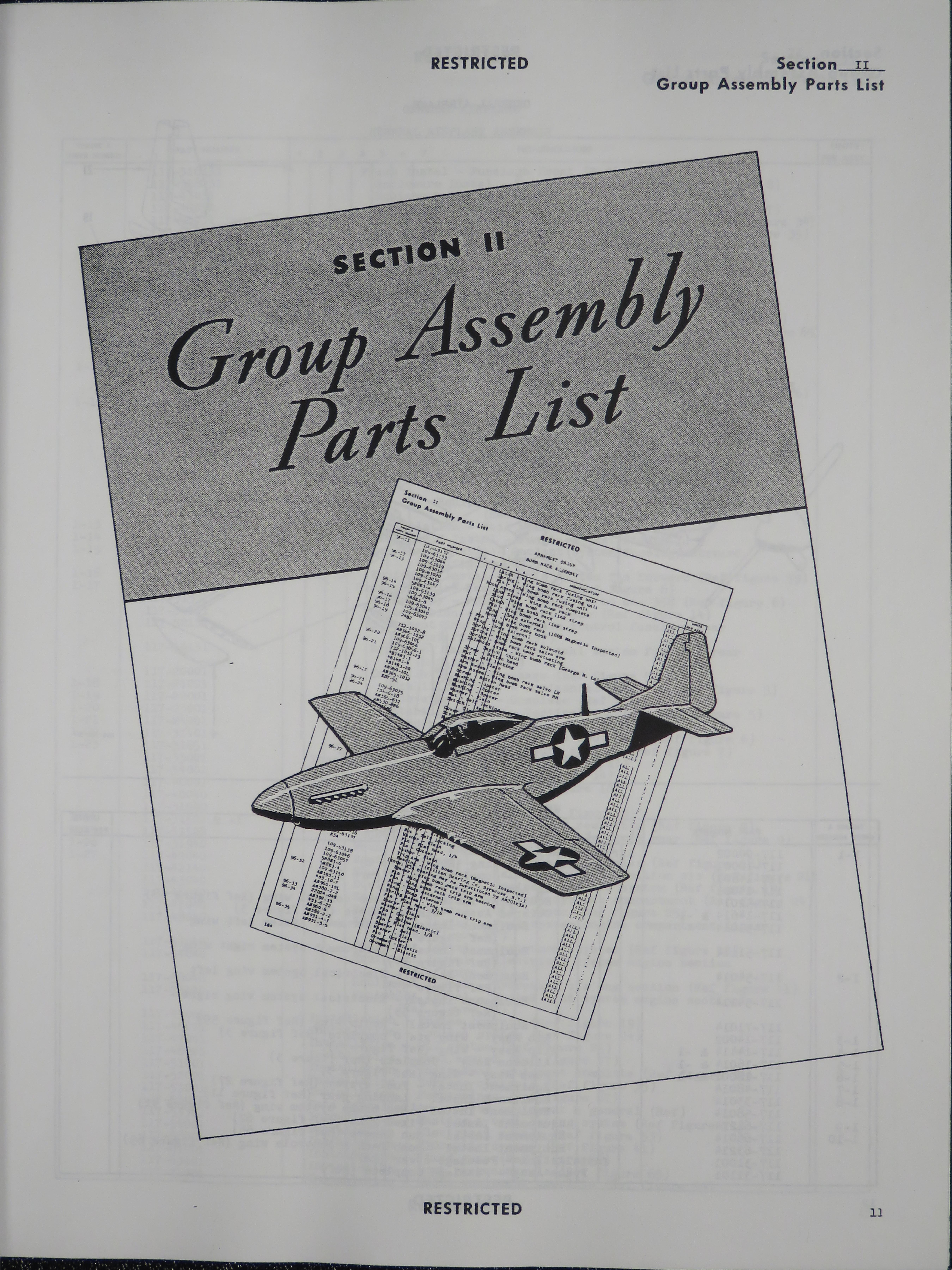 Sample page 19 from AirCorps Library document: Preliminary Parts Catalog for P-51H