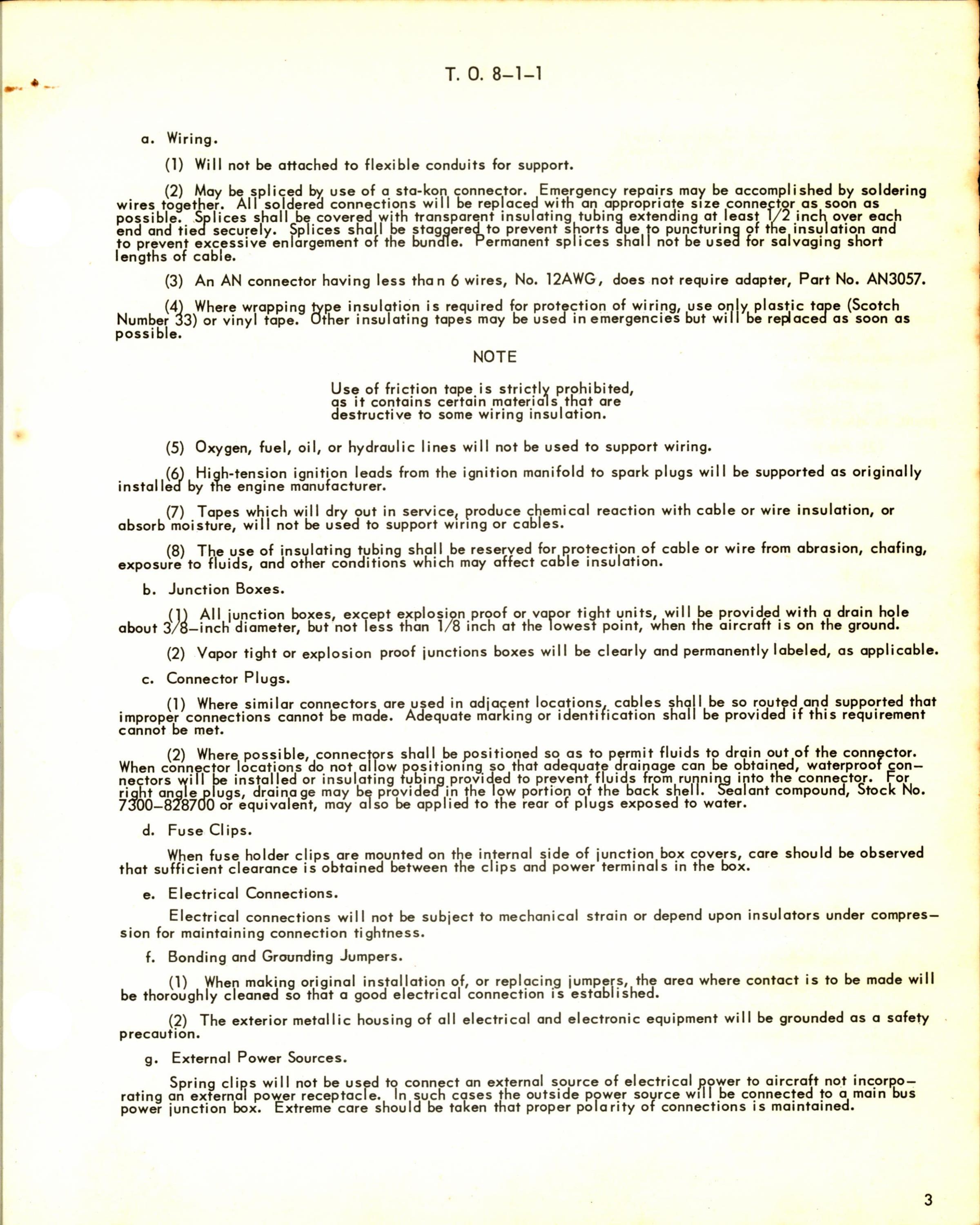 Sample page 3 from AirCorps Library document: Aircraft Electrical System Inspection Maintenance and Installation Procedures