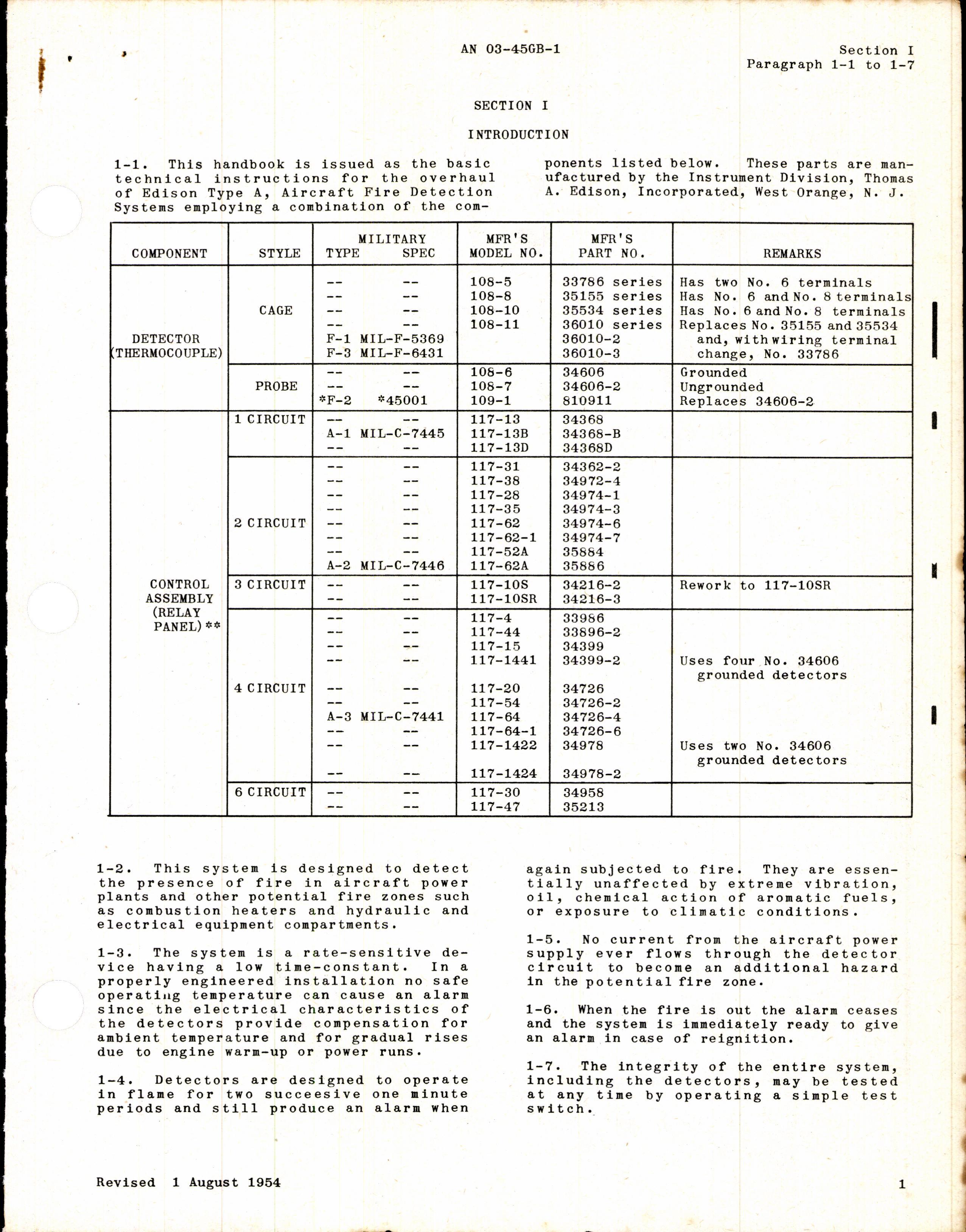 Sample page 3 from AirCorps Library document: Overhaul Instructions for Aircraft Fire Detection System Type A