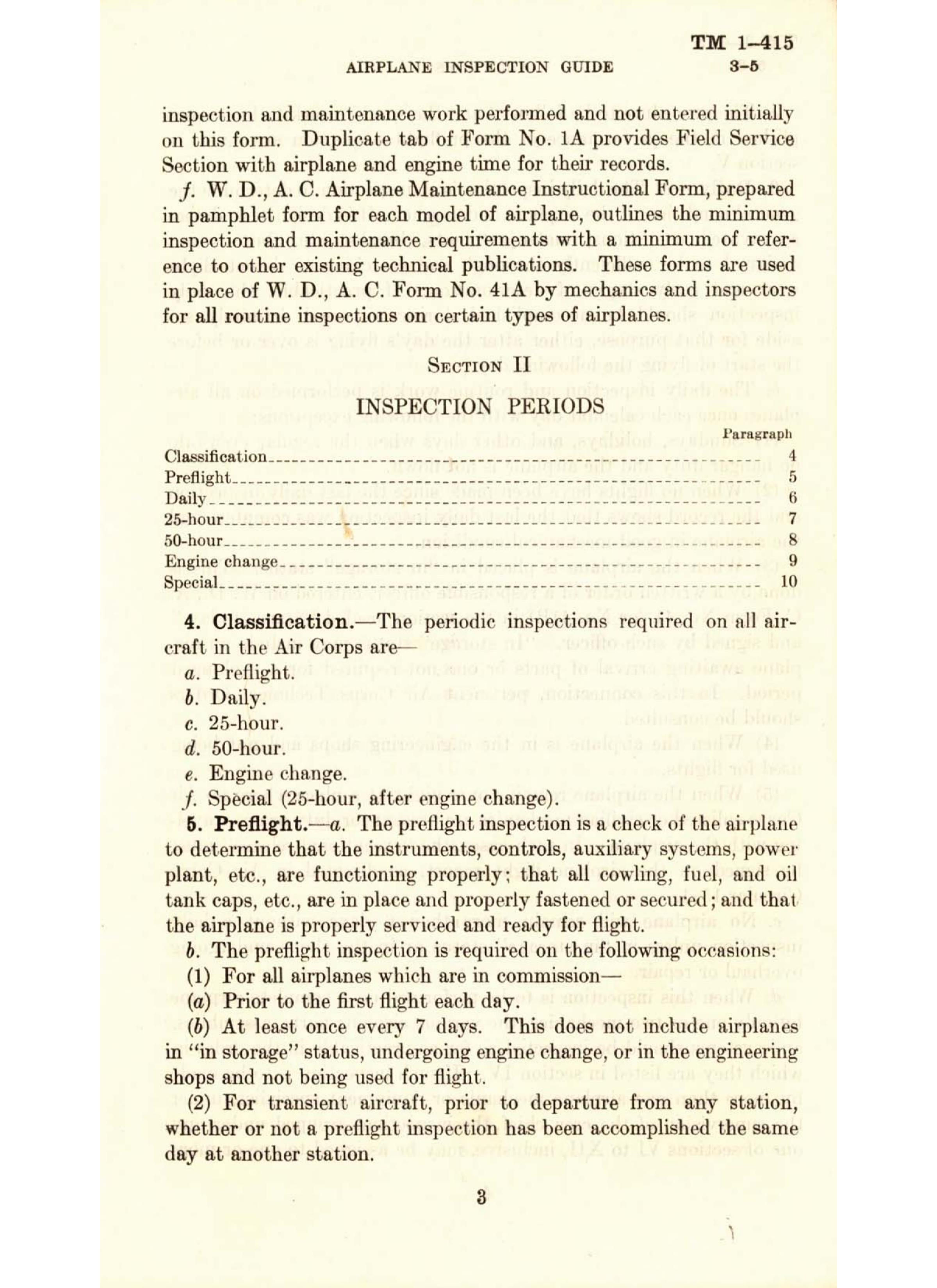Sample page  4 from AirCorps Library document: Airplane Inspection Guide - War Department Tech Manual 