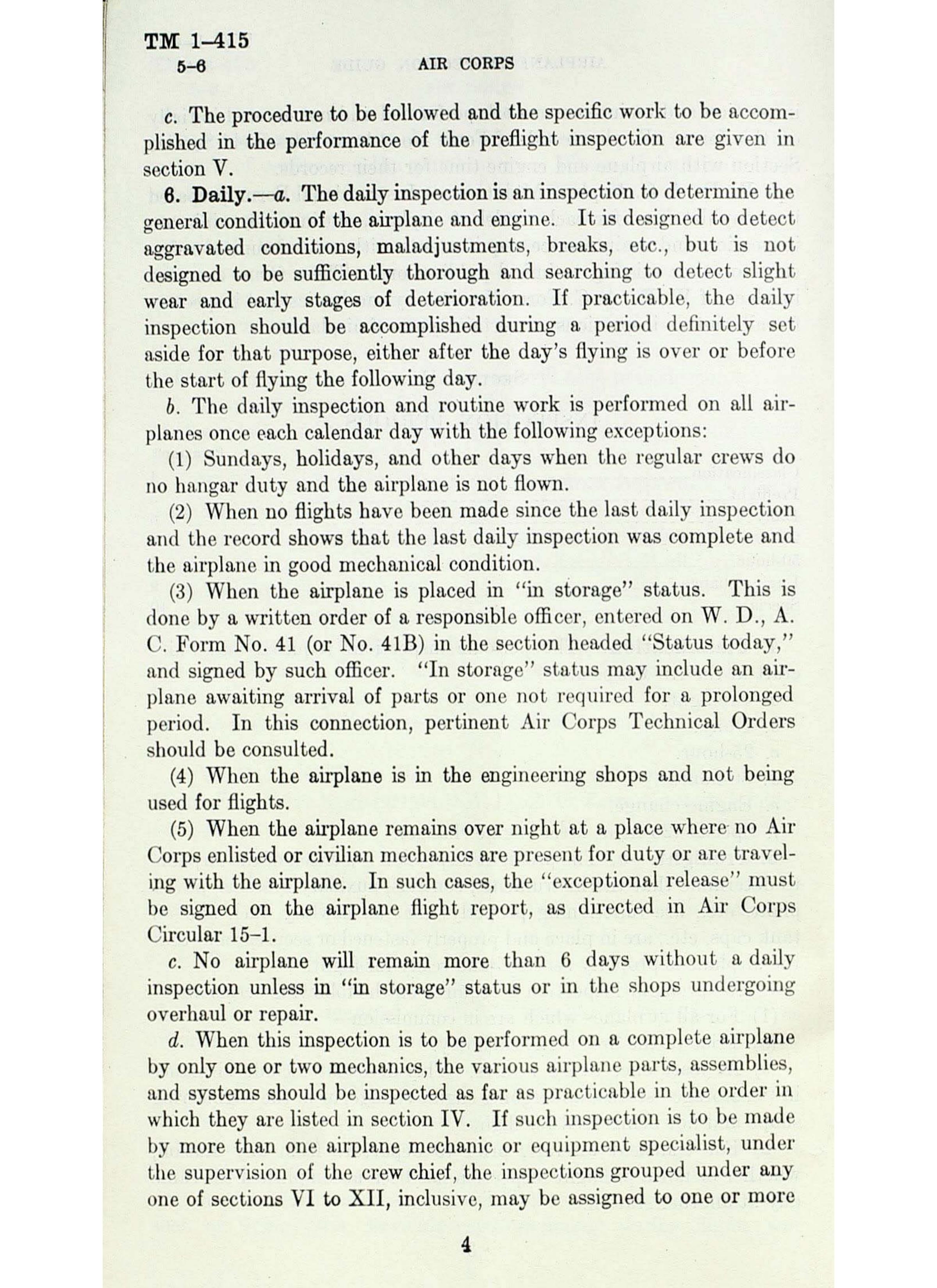 Sample page  5 from AirCorps Library document: Airplane Inspection Guide - War Department Tech Manual 