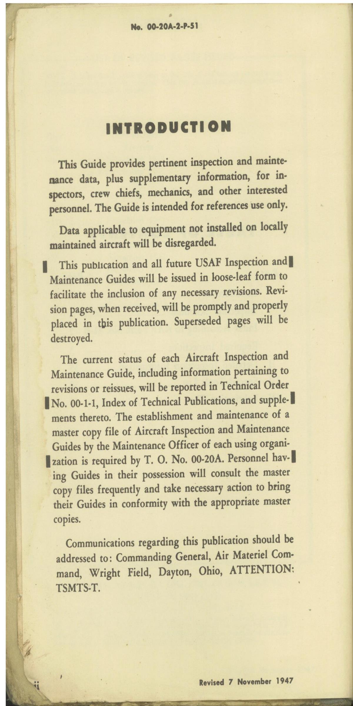 Sample page 4 from AirCorps Library document: Aircraft Inspection & Maintenance Guide - P-51