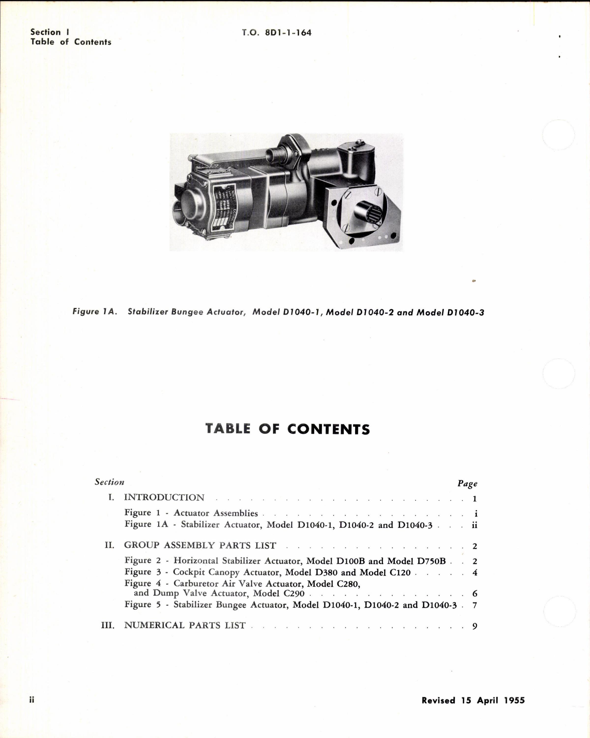 Sample page 4 from AirCorps Library document: Overhaul Instructions for Aircraft Actuators Models D100B, D750B, D380, D1040-1, D1040-2, D1040-3, C120, C280, and C290