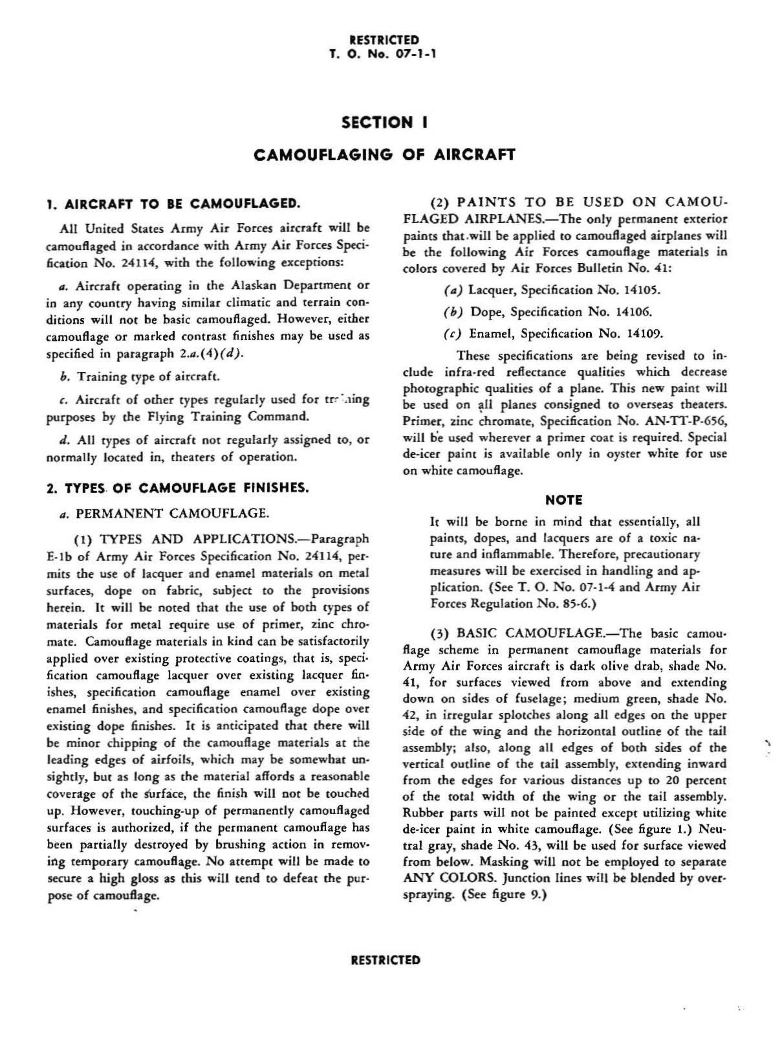 Sample page 2 from AirCorps Library document: Aircraft Camouflage Markings and Insignia