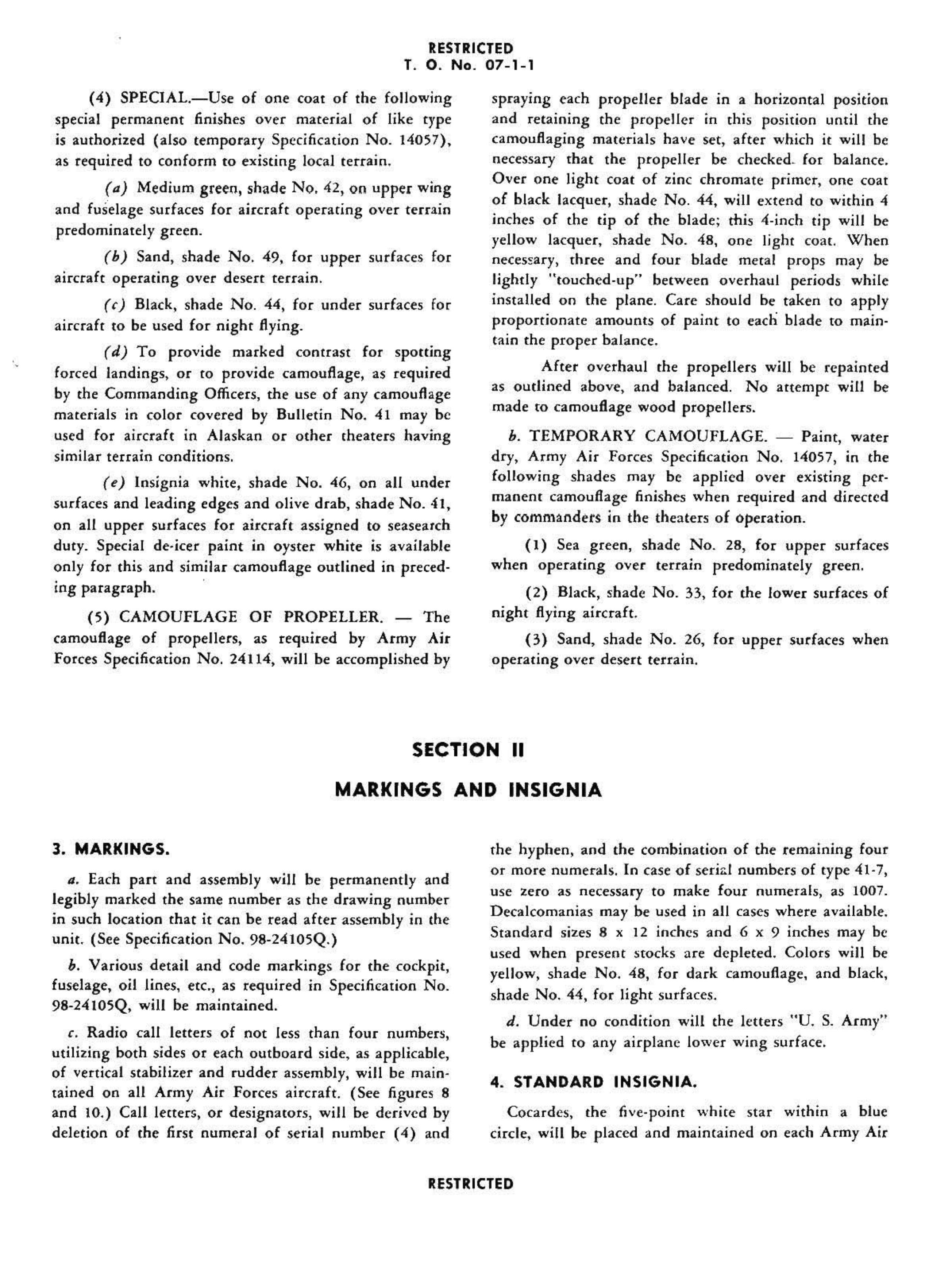 Sample page 3 from AirCorps Library document: Aircraft Camouflage Markings and Insignia