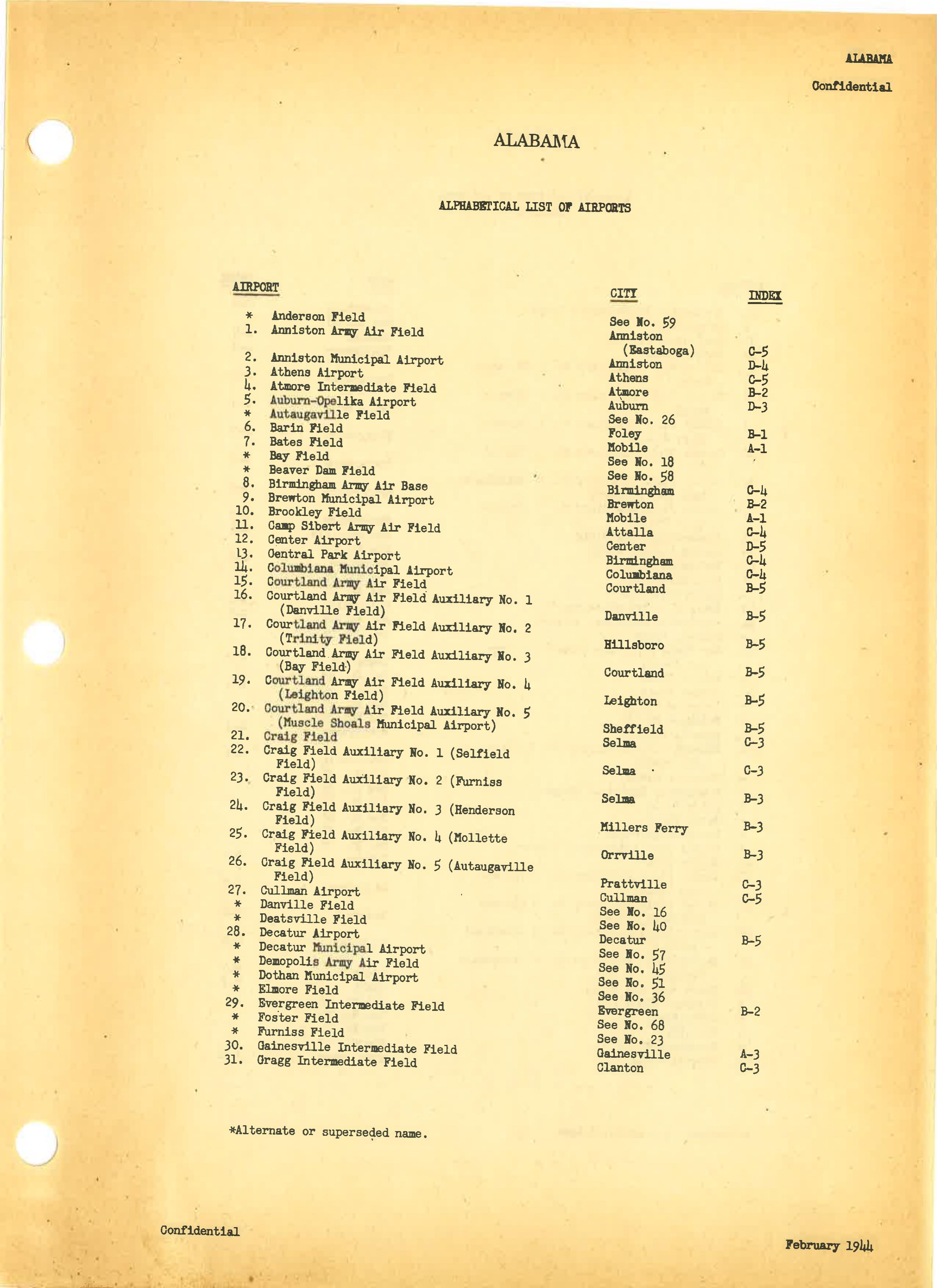 Sample page 10 from AirCorps Library document: Airport Directory of the Continental United States Vol. 1 (AL thru KY)
