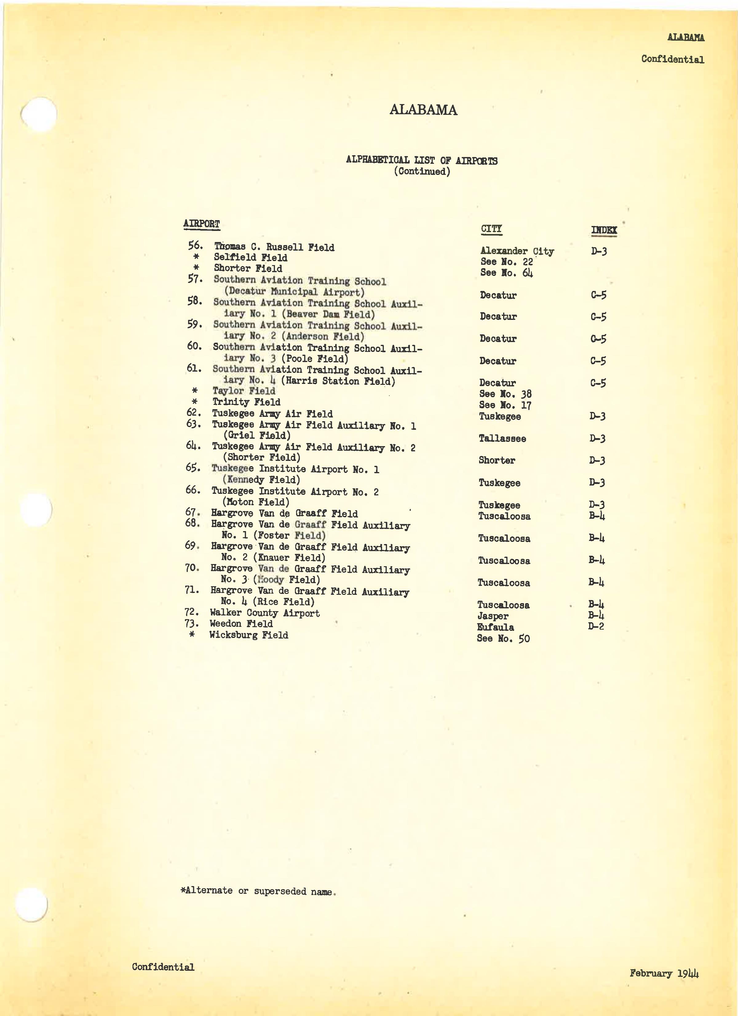 Sample page 12 from AirCorps Library document: Airport Directory of the Continental United States Vol. 1 (AL thru KY)