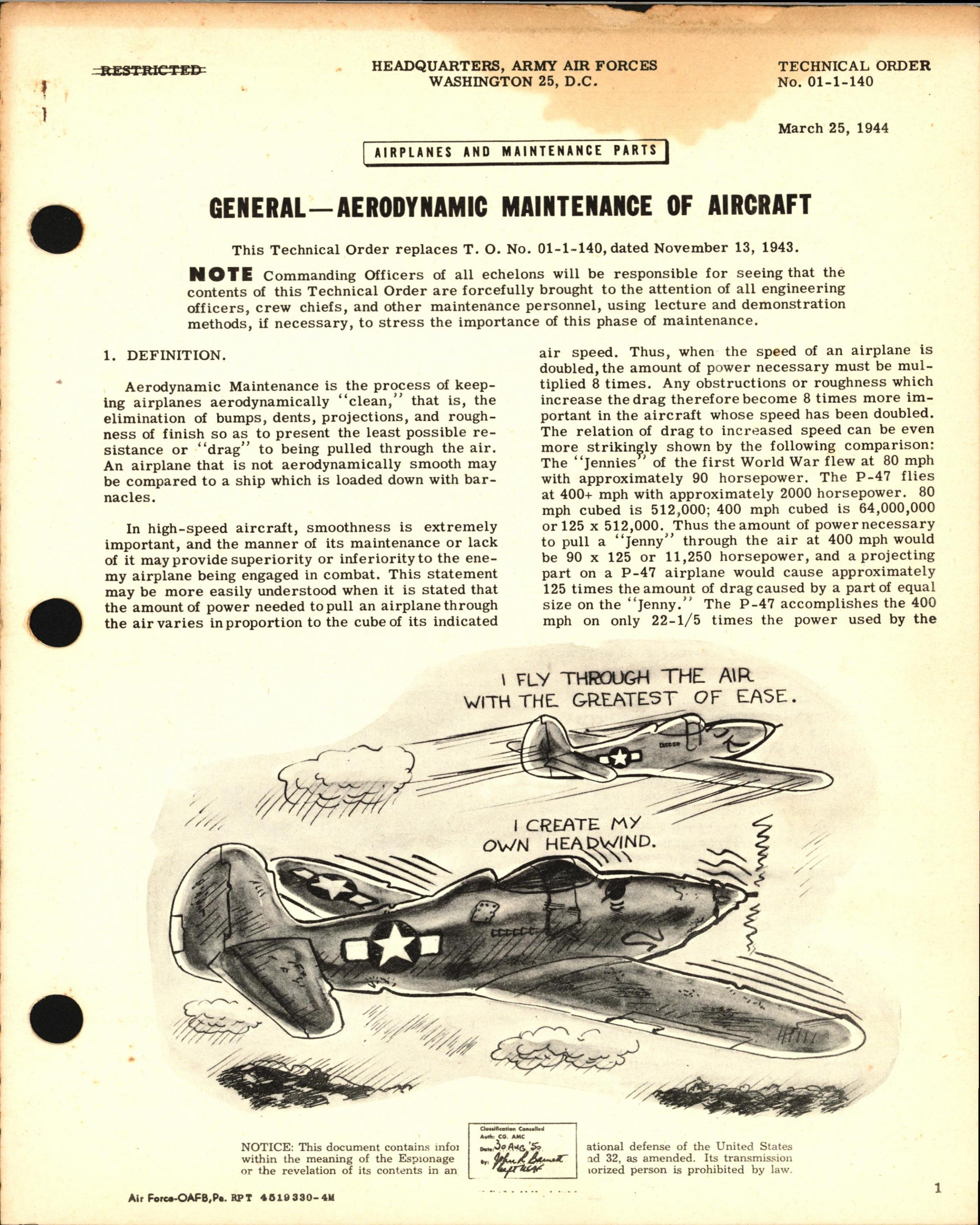 Sample page 2 from AirCorps Library document: General - Aerodynamic Maintenance of Aircraft