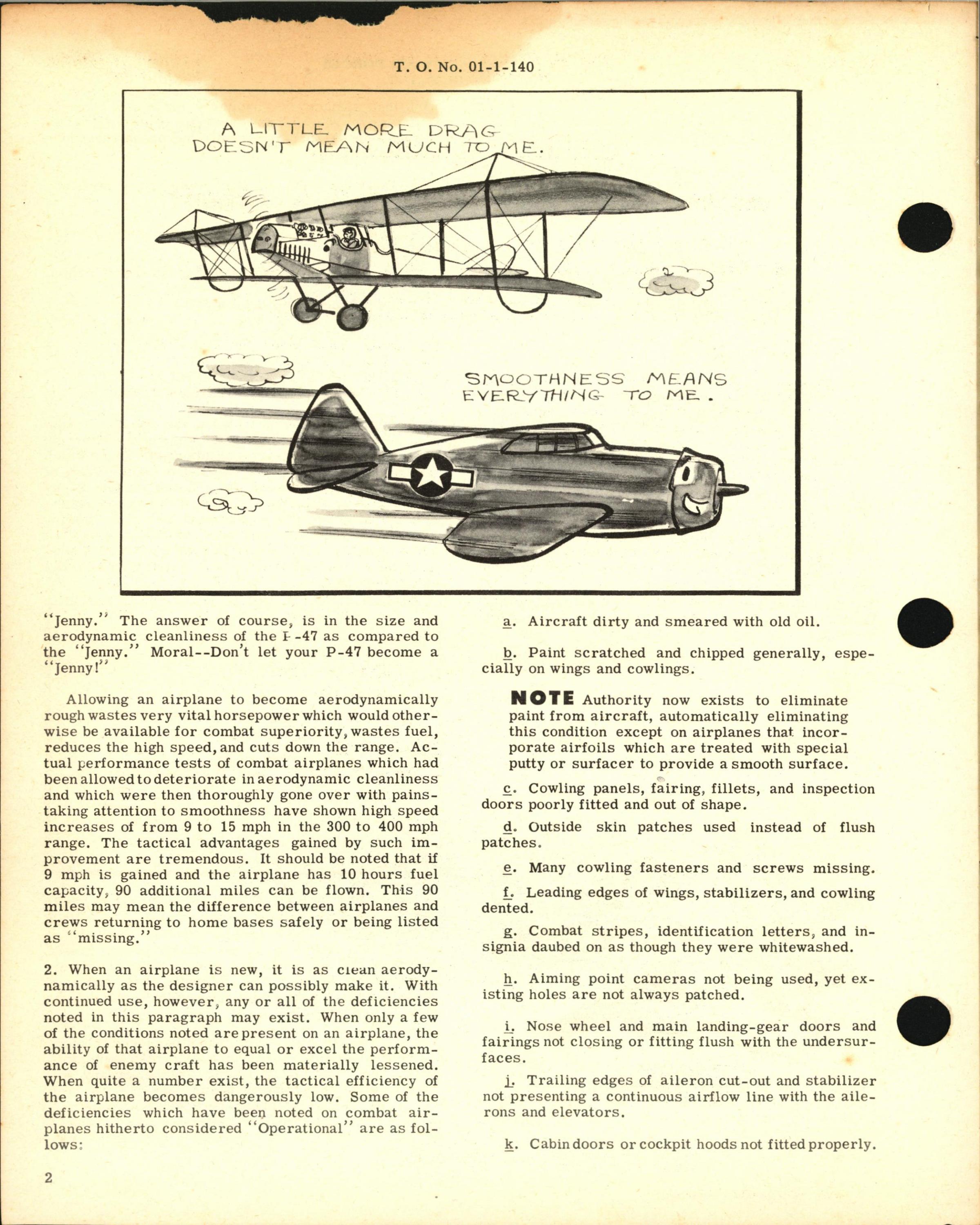 Sample page 3 from AirCorps Library document: General - Aerodynamic Maintenance of Aircraft