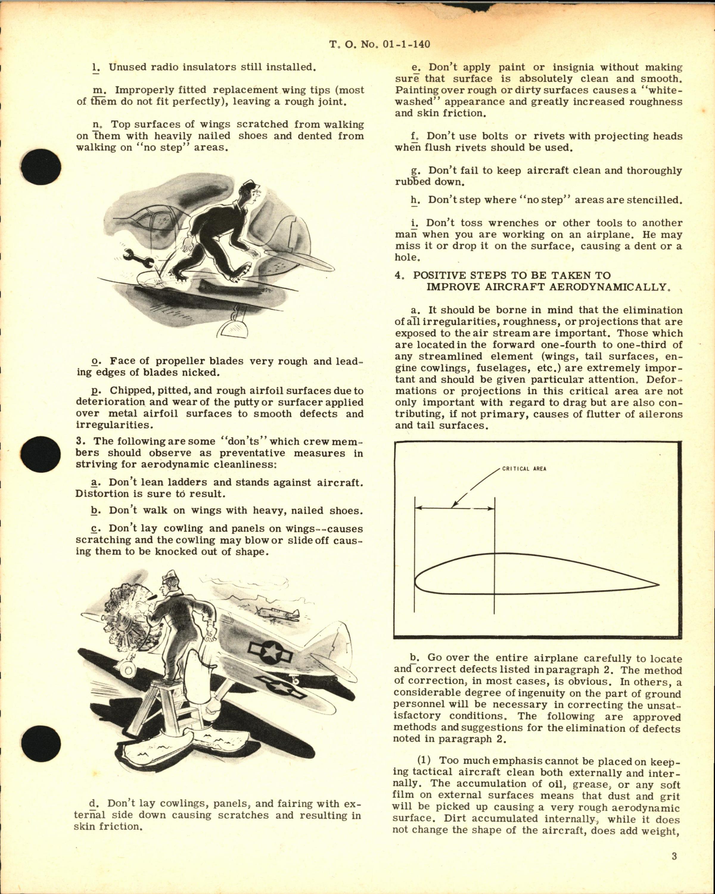 Sample page 4 from AirCorps Library document: General - Aerodynamic Maintenance of Aircraft