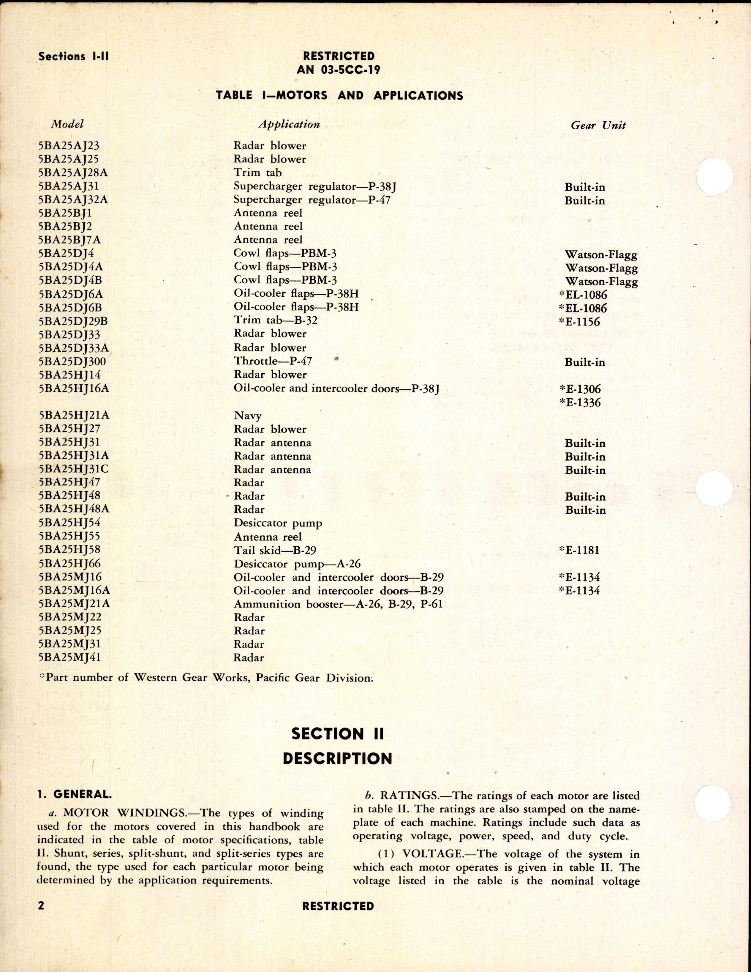 Sample page 4 from AirCorps Library document: Operation, Service, & Overhaul Inst w/ Parts Catalog for Aircraft Motors Model 5BA25 Series