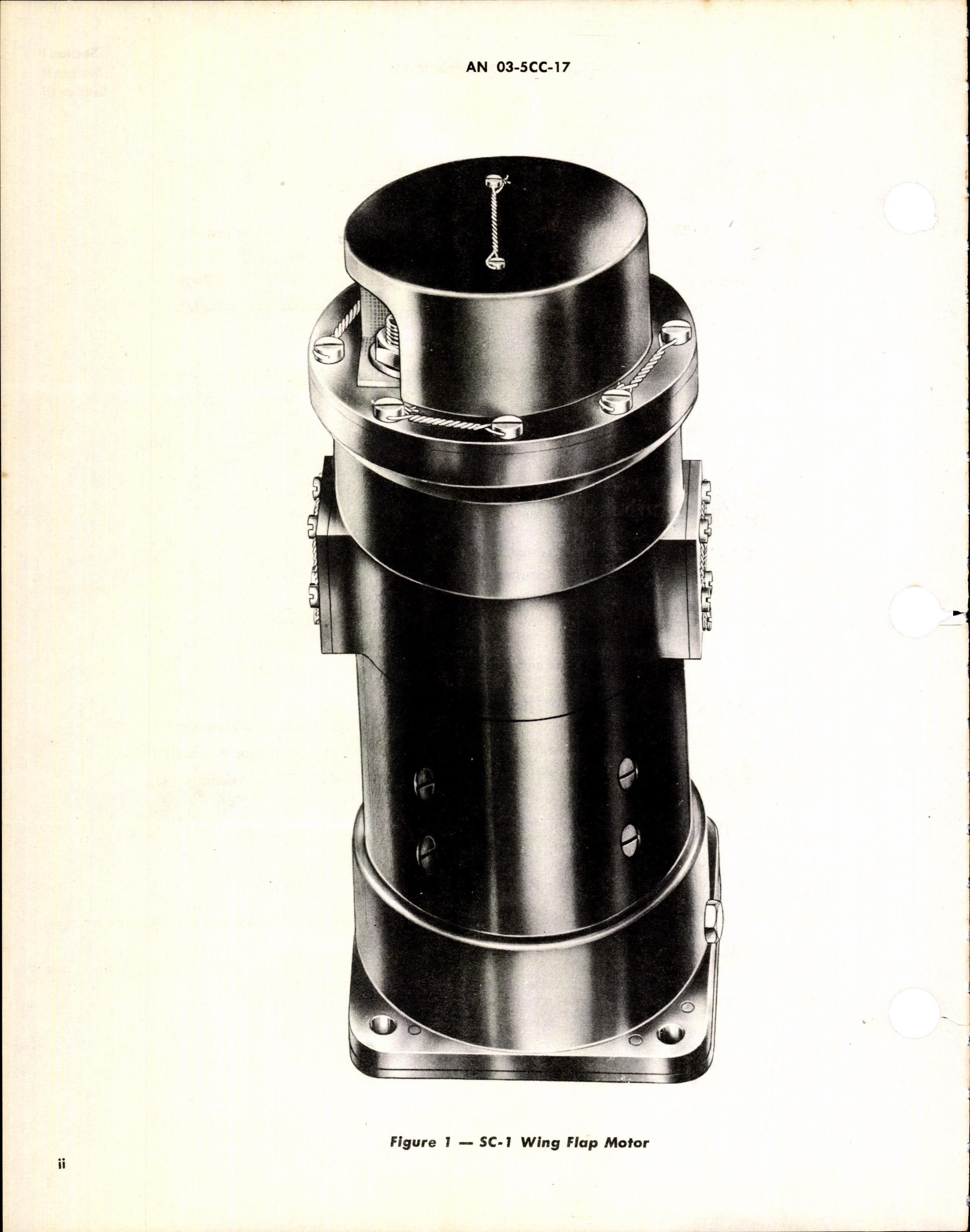 Sample page 4 from AirCorps Library document: Operation, Service, & Overhaul Inst w/ Parts Catalog for SC-1 Wing Flap Motor