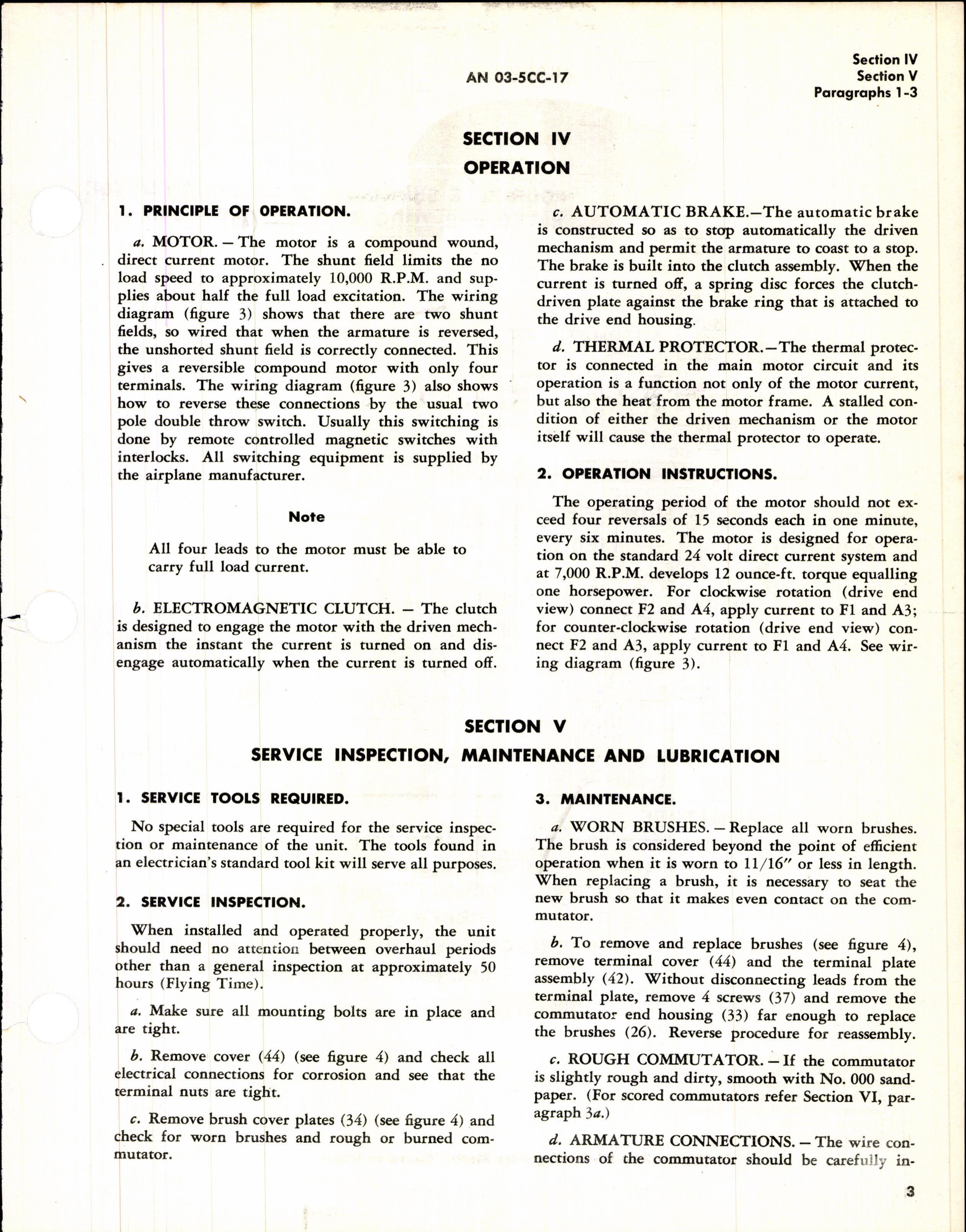 Sample page 7 from AirCorps Library document: Operation, Service, & Overhaul Inst w/ Parts Catalog for SC-1 Wing Flap Motor