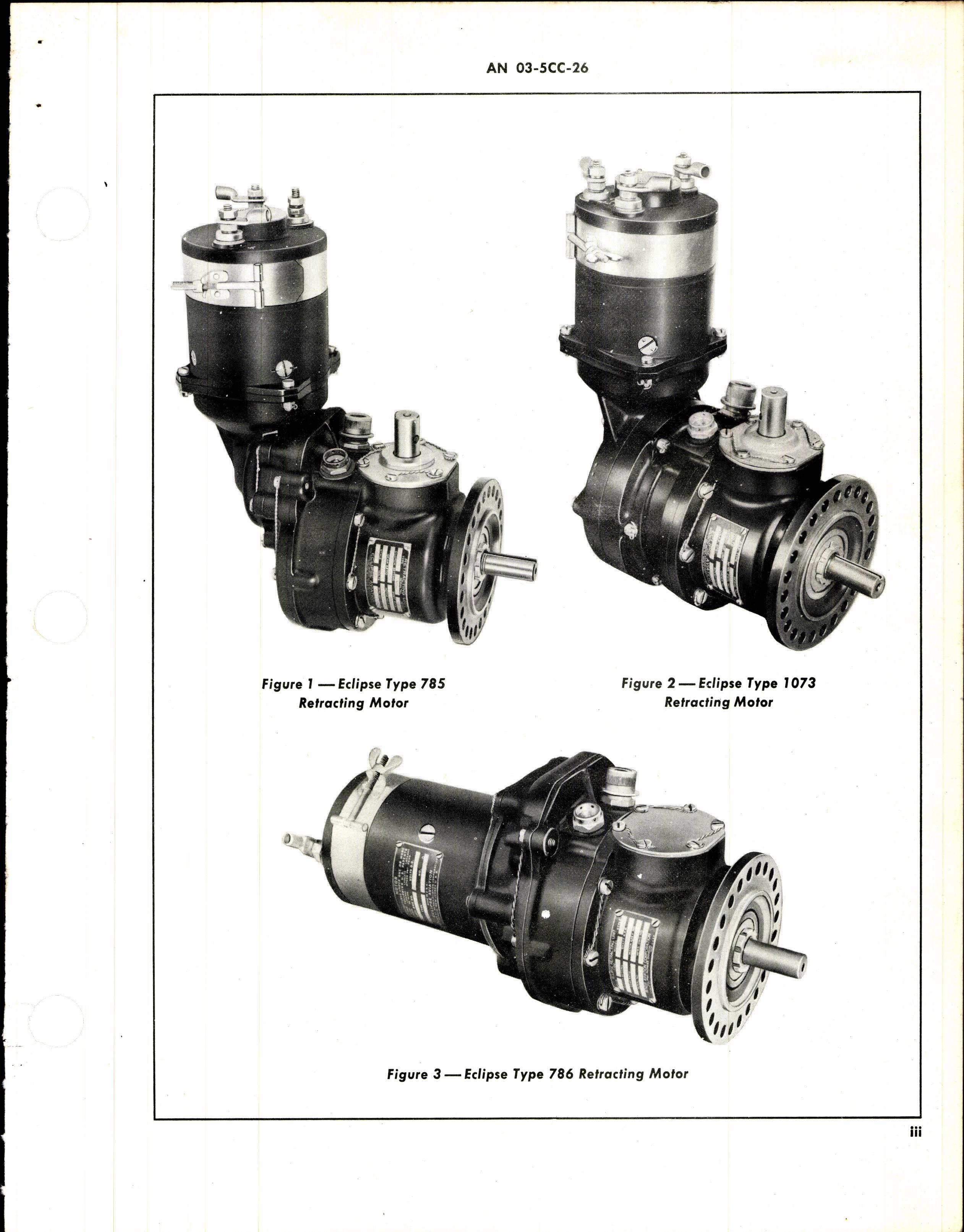 Sample page 5 from AirCorps Library document: Operation, Service, & Overhaul Inst w/ Parts Catalog for Eclipse Retracting Motors