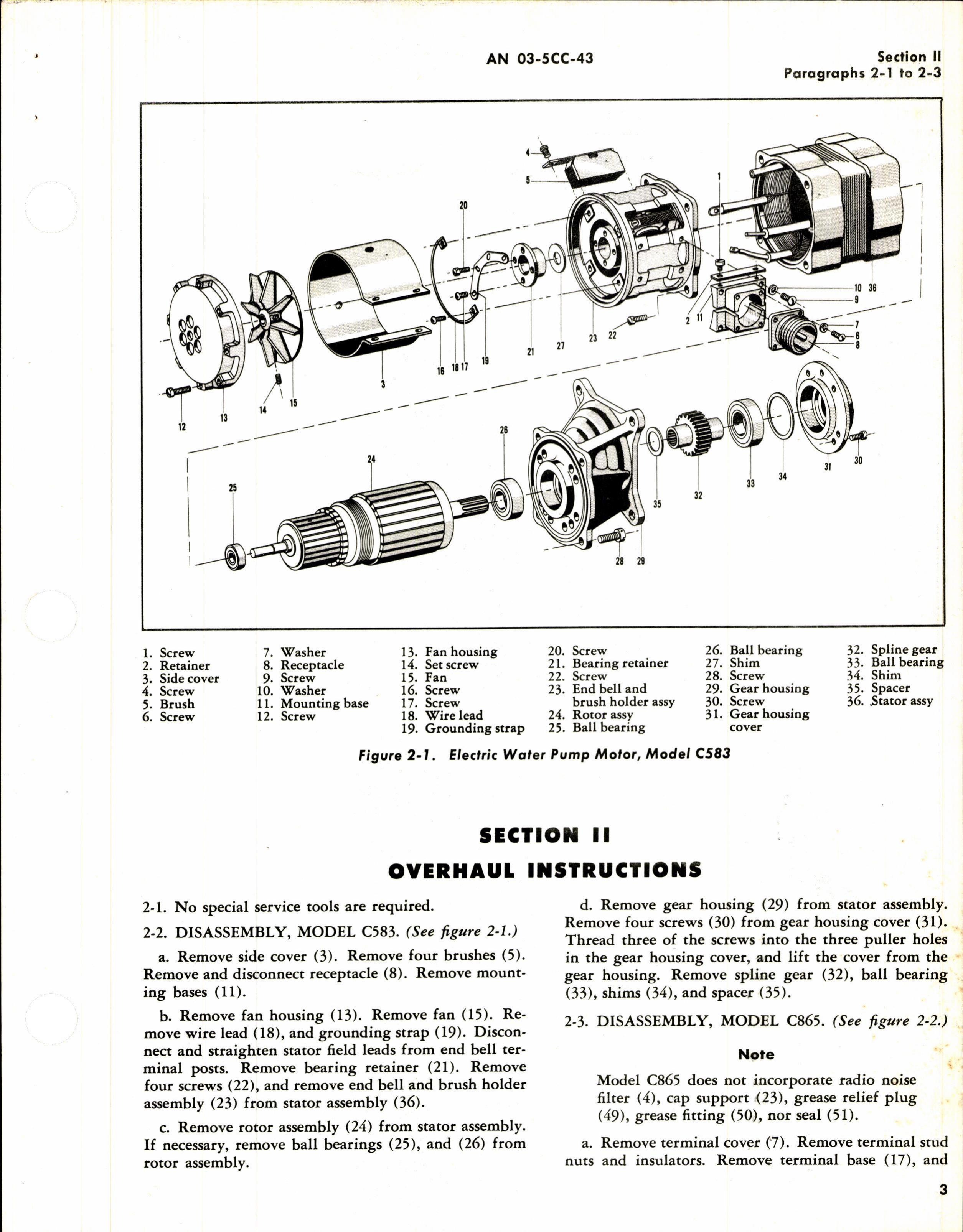 Sample page 7 from AirCorps Library document: Overhaul Instructions for Electrical Engineering & Mfg. Co. Electric Motors