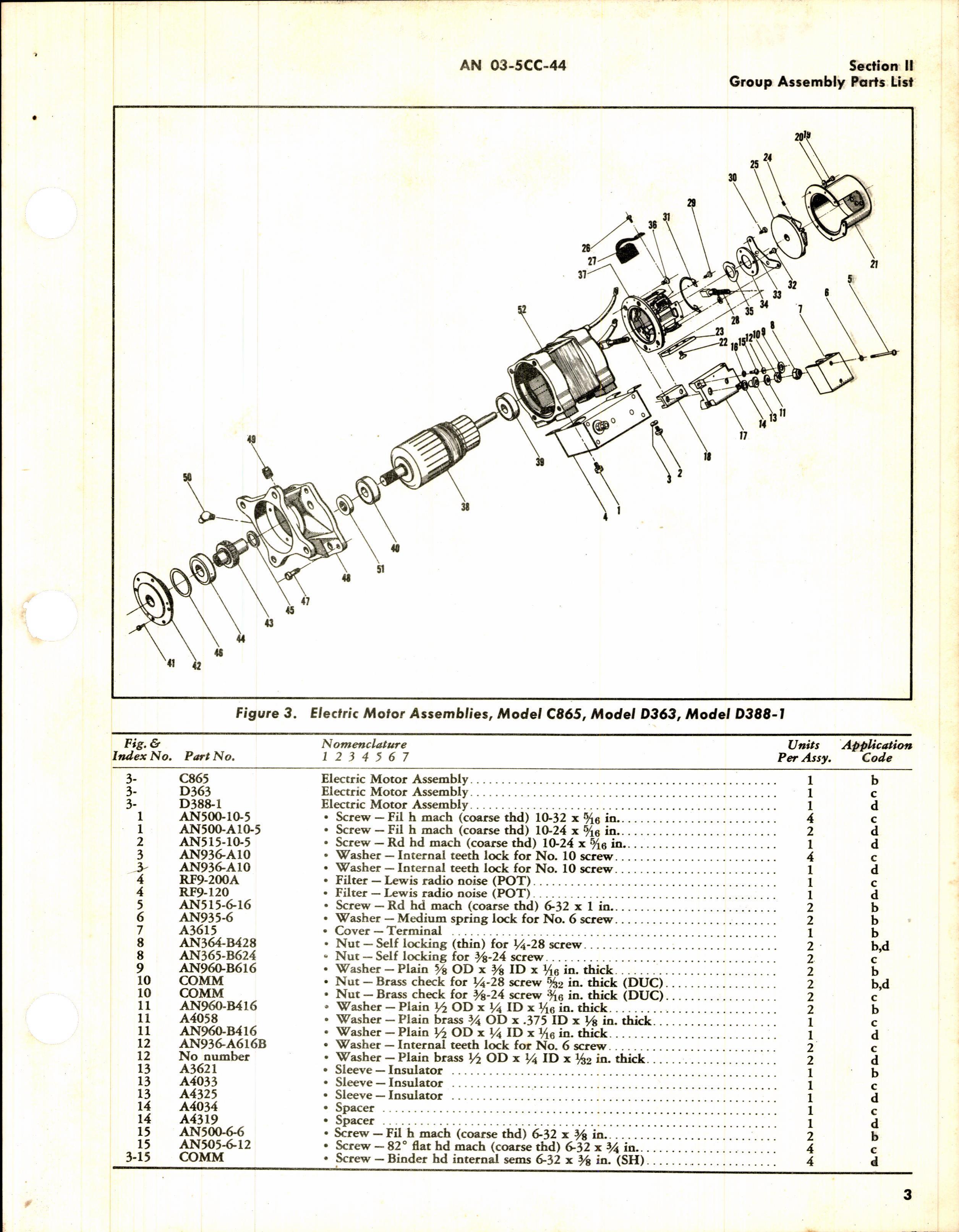 Sample page 7 from AirCorps Library document: Parts Catalog for Electrical Engineering & Mfg Electric Motors