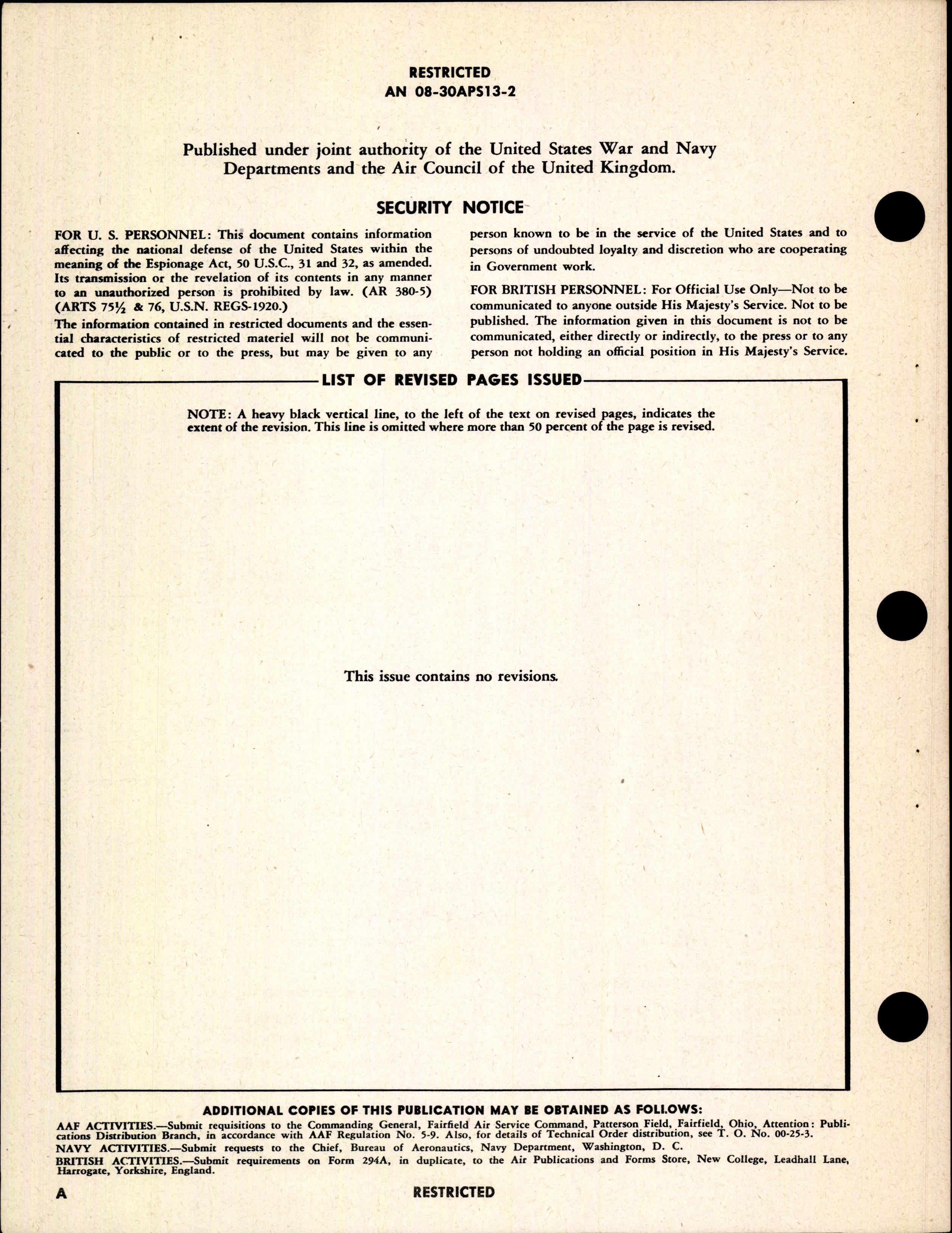 Sample page 4 from AirCorps Library document: Handbook of Operating Instructions for Radio Set AN-APS-13