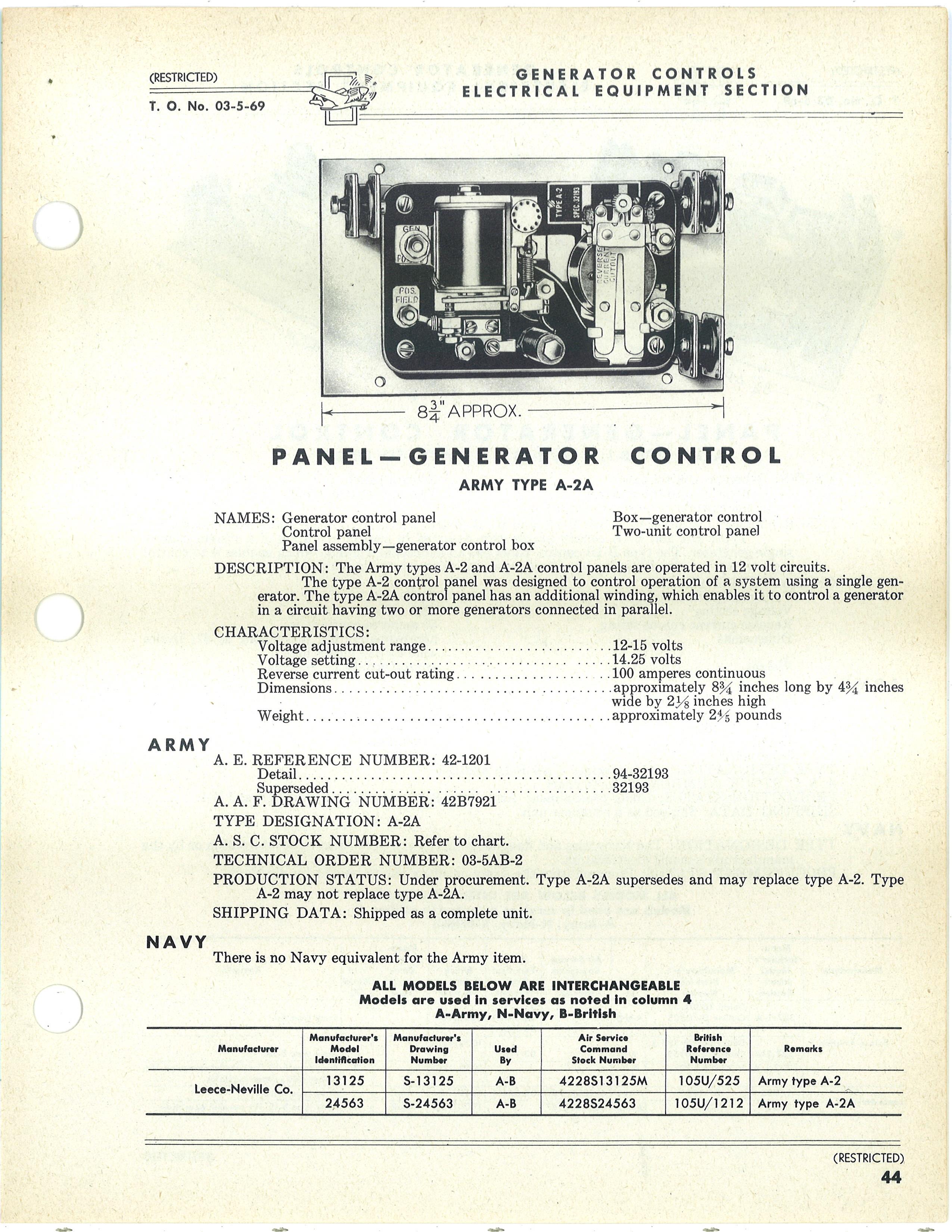 Sample page 5 from AirCorps Library document: Index of Army Navy Electrical, Aeronautical Equipment