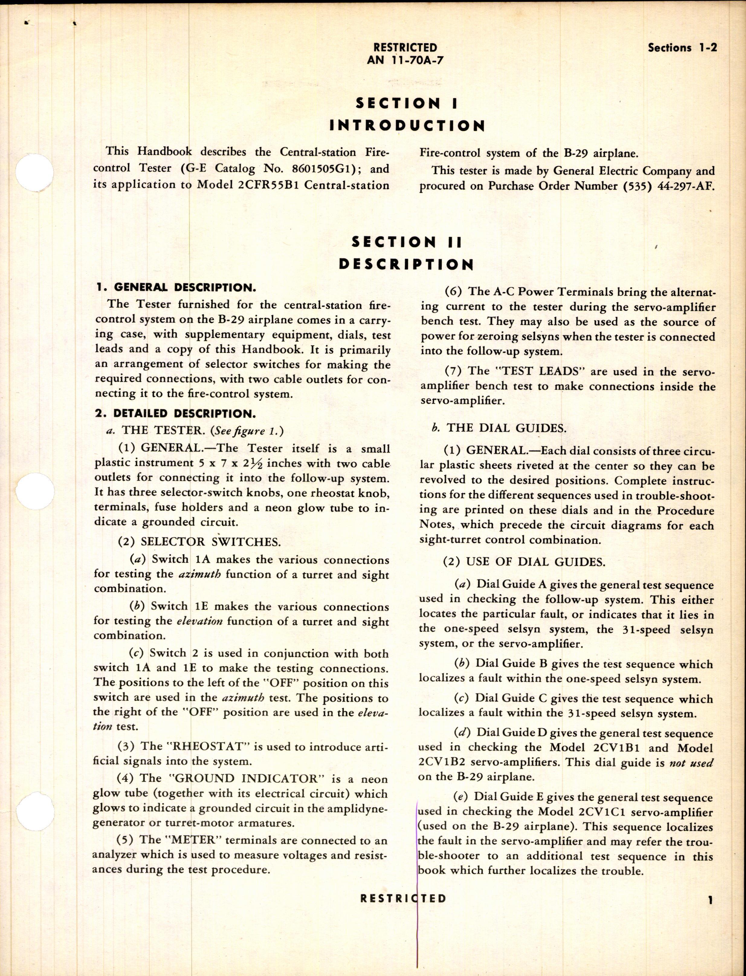Sample page 5 from AirCorps Library document: Operation & Service Instructions for Central-Station Fire-Control Tester