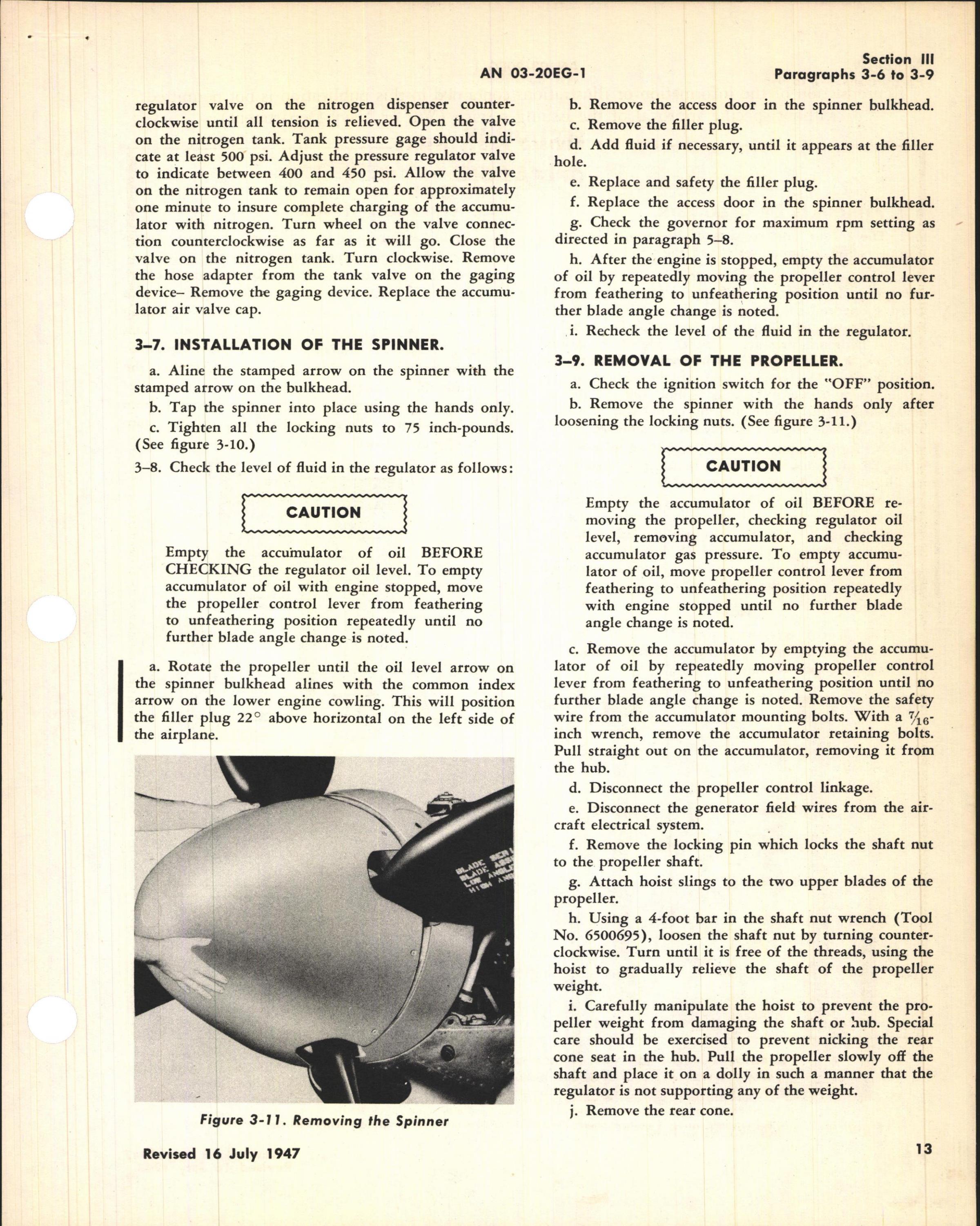 Sample page 3 from AirCorps Library document: Operation & Service Instructions for Constant Speed Full Feathering Propeller Models A542F-D1 and AL542F-D1