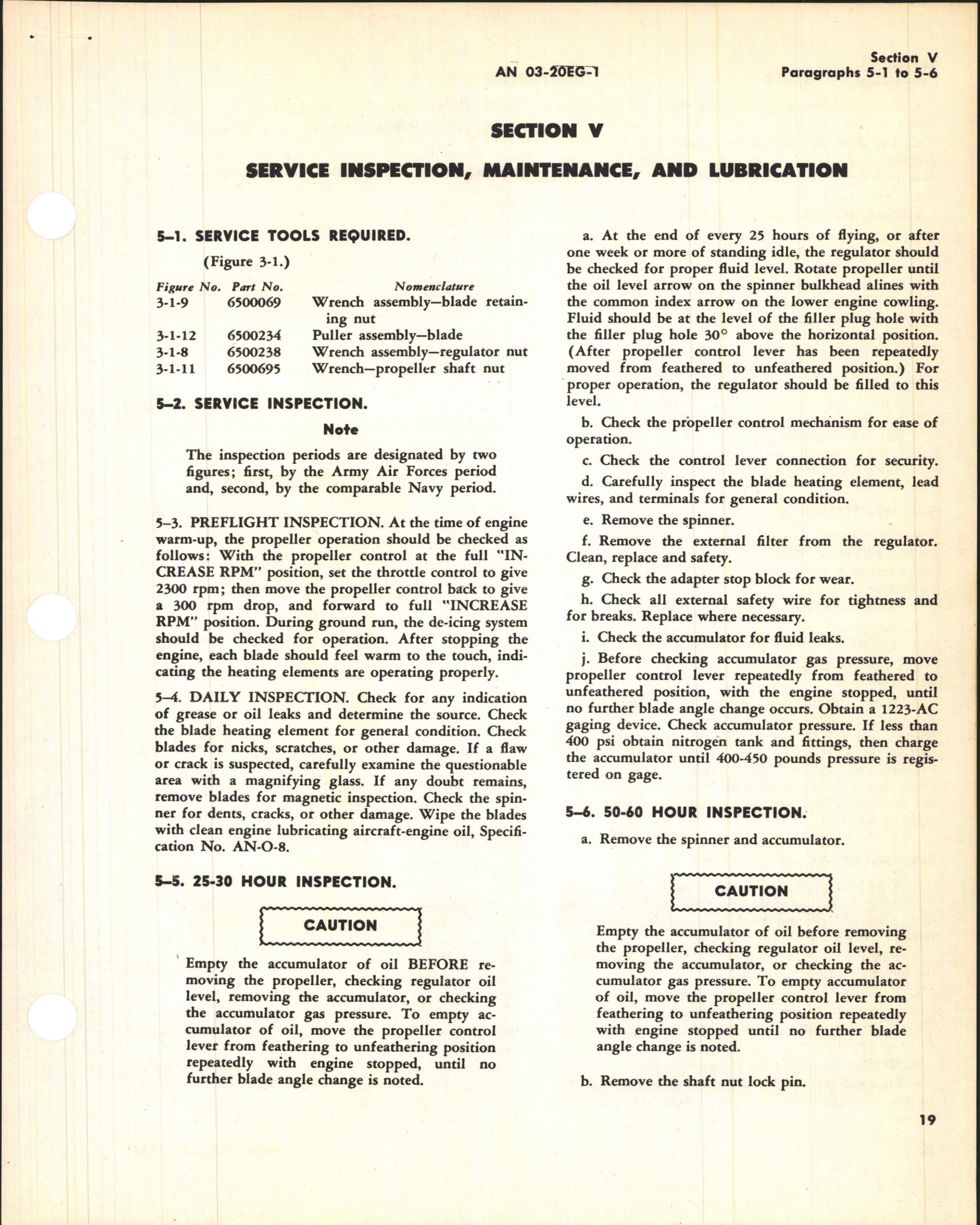 Sample page 5 from AirCorps Library document: Operation & Service Instructions for Constant Speed Full Feathering Propeller Models A542F-D1 and AL542F-D1