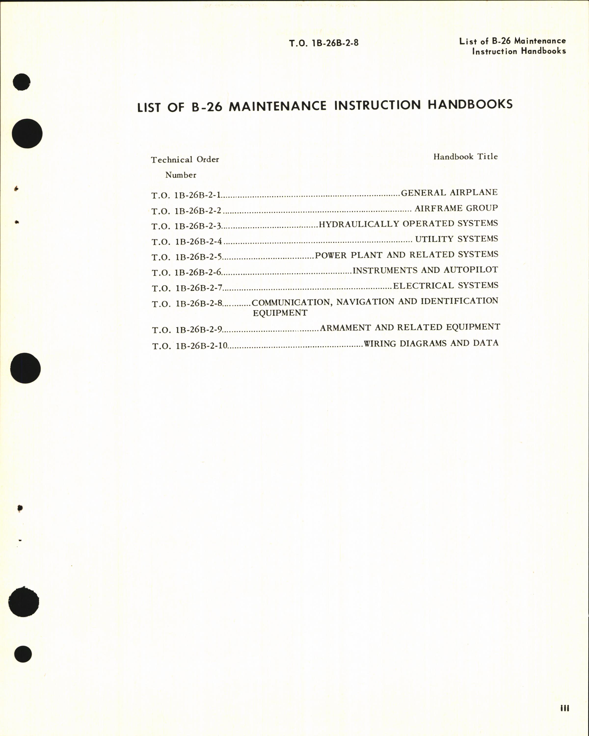 Sample page 5 from AirCorps Library document: Maintenance Instructions for B-26B, B-26C, TB-26B, TB-26C, and JD-1 - Communication, Navigation, & Identification Equip