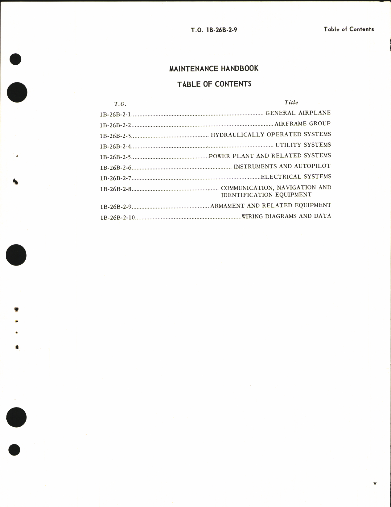 Sample page 7 from AirCorps Library document: Maintenance Instructions for B-26B, B-26C, TB-26B, TB-26C, and JD-1 - Armament & Related Equipment