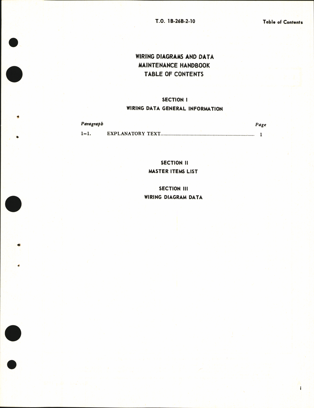 Sample page 3 from AirCorps Library document: Maintenance Instructions for B-26B, B-26C, TB-26B, TB-26C, and JD-1 - Wiring Diagrams and Data