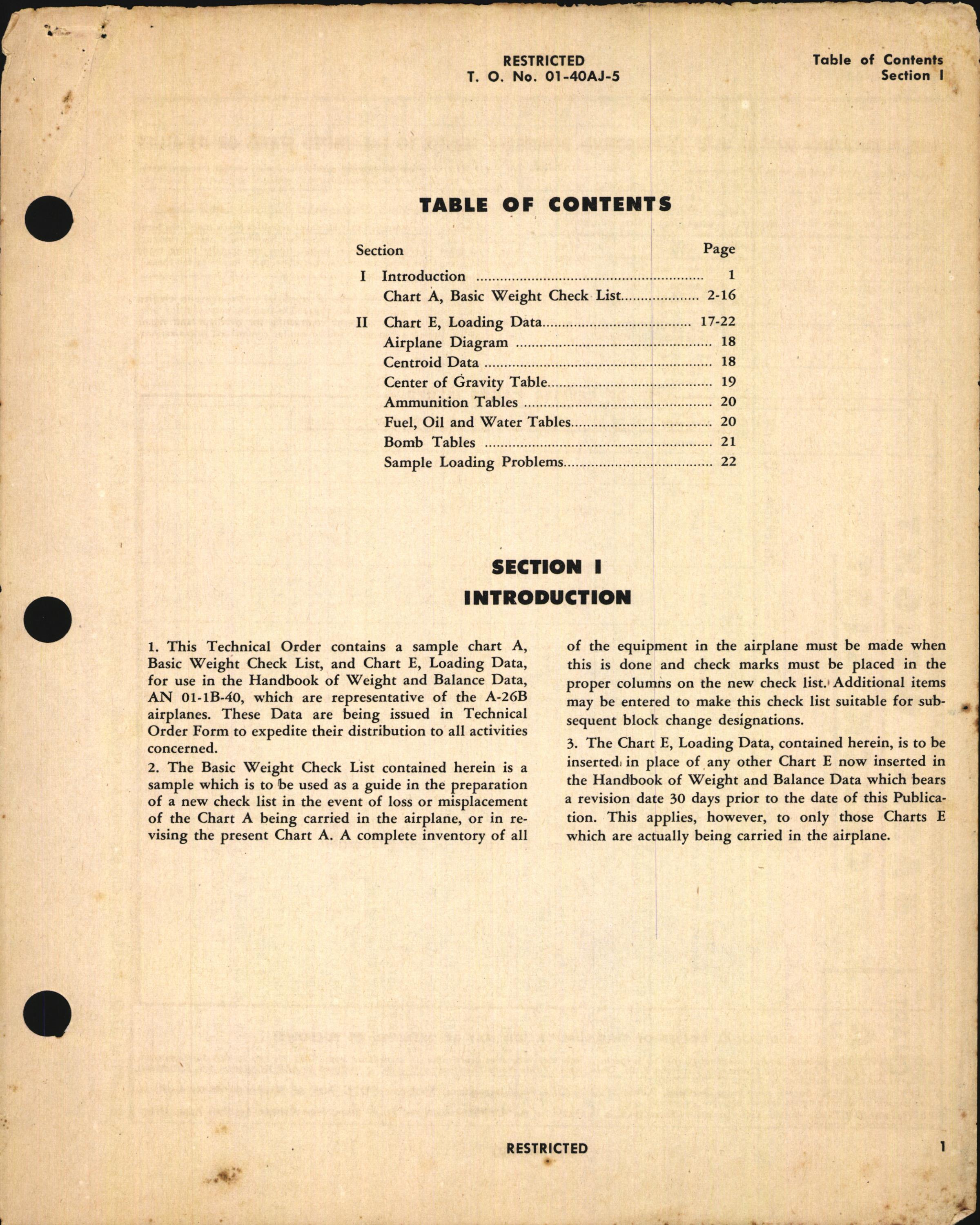 Sample page 3 from AirCorps Library document: Basic Weight Check List & Loading Data for Army Model A-26B Airplane