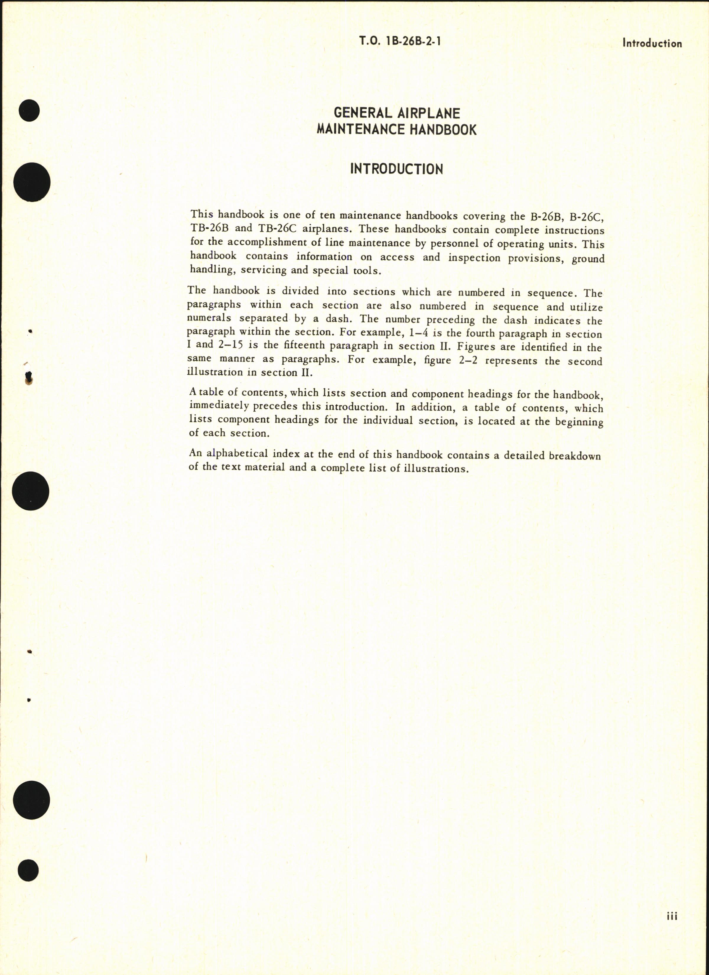 Sample page 5 from AirCorps Library document: Maintenance Instructions for B-26B, B-26C, TB-26B, TB-26C, and JD-1 - General Airplane