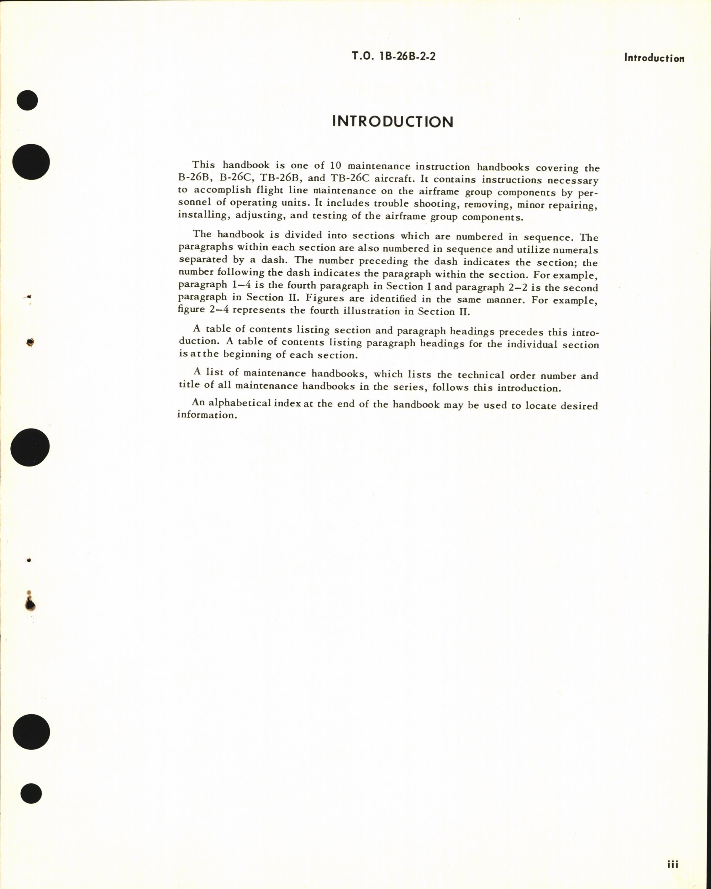 Sample page 5 from AirCorps Library document: Maintenance Instructions for B-26B, B-26C, TB-26B, TB-26C, and JD-1 - Airframe Group