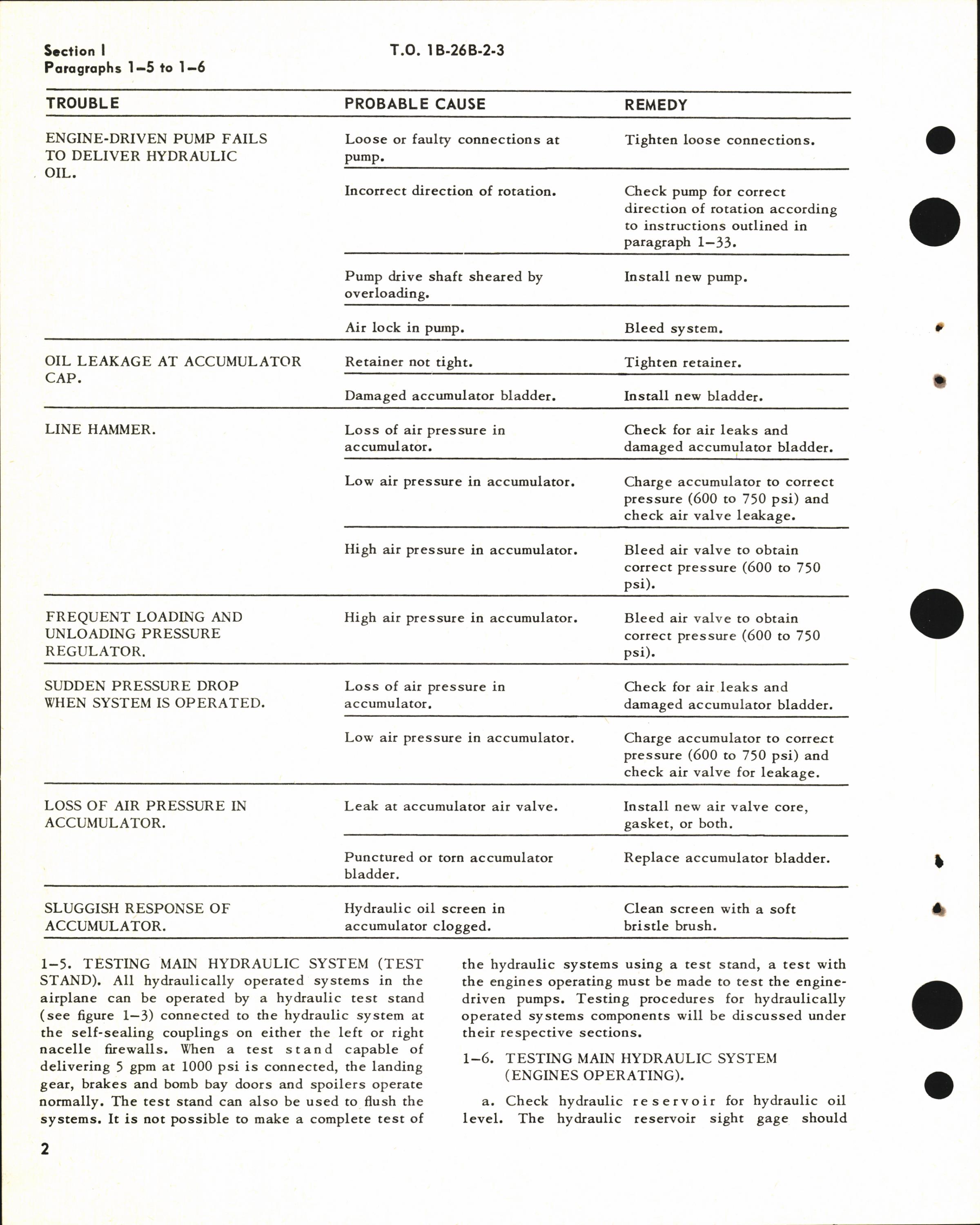 Sample page 8 from AirCorps Library document: Maintenance Instructions for B-26B, B-26C, TB-26B, TB-26C, and JD-1 - Hydraulically Operated Systems