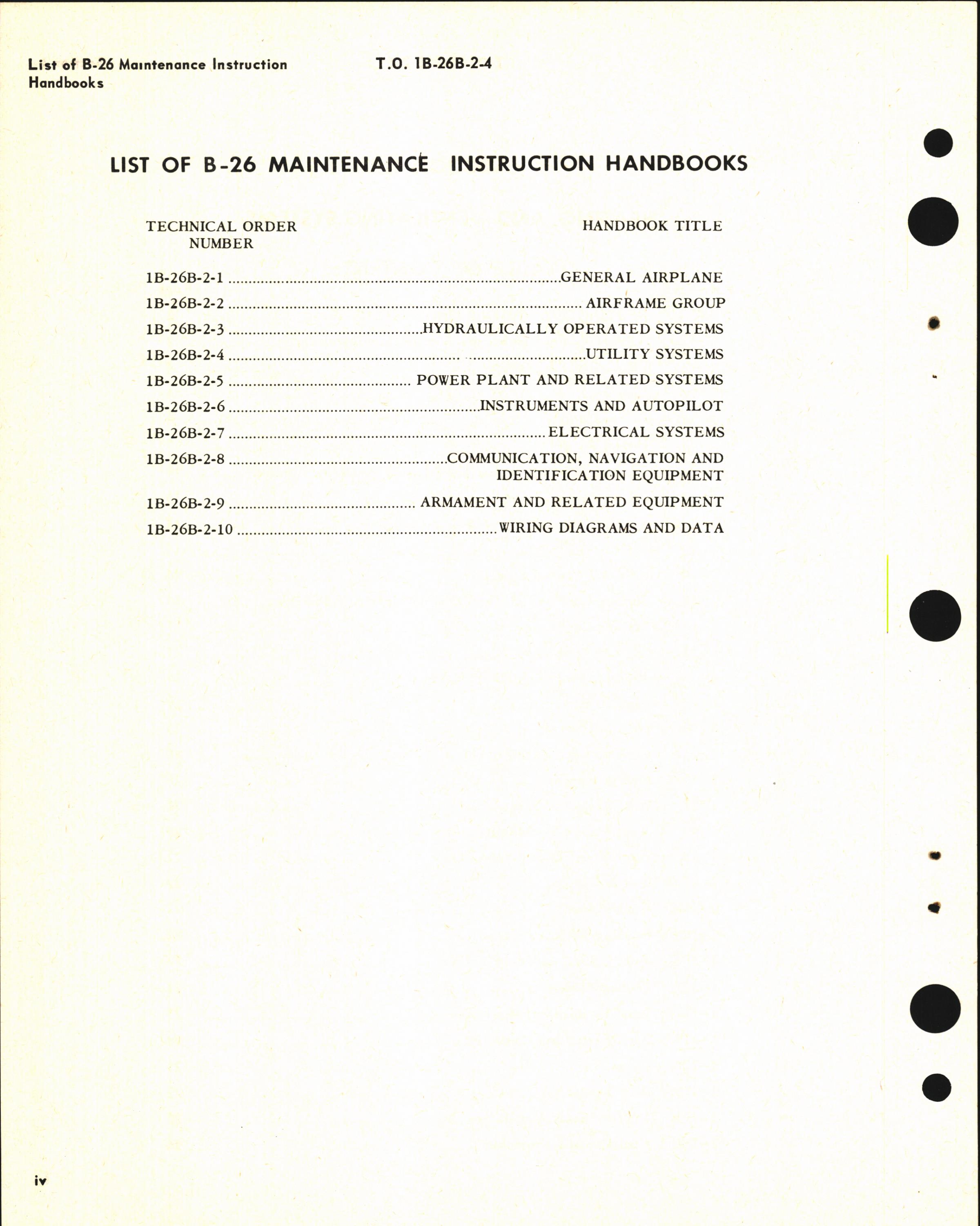 Sample page 6 from AirCorps Library document: Maintenance Instructions for B-26B, B-26C, TB-26B, TB-26C, and JD-1 - Utility Systems