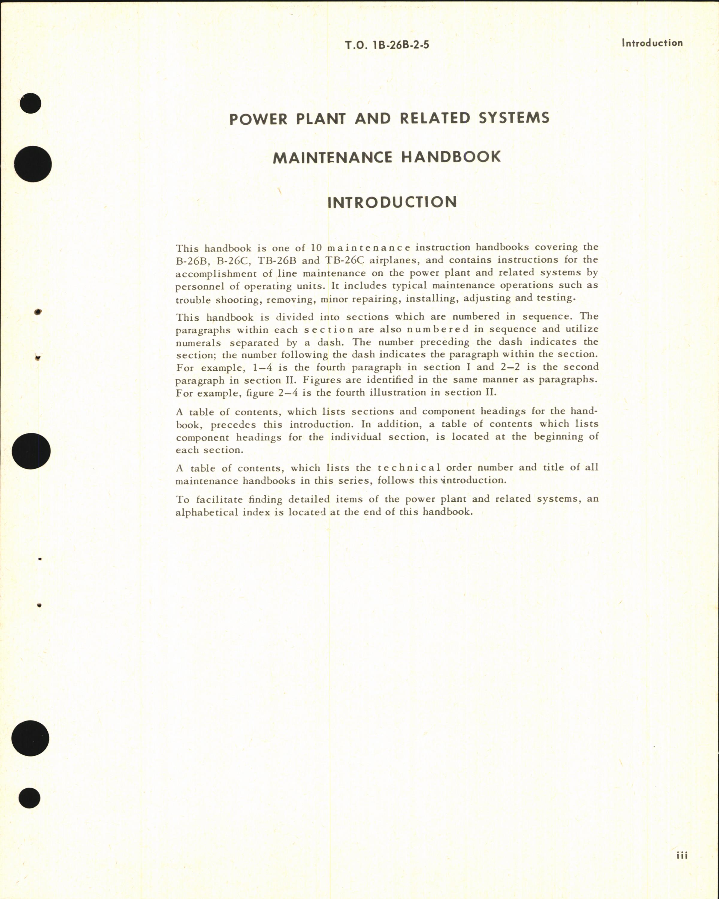 Sample page 5 from AirCorps Library document: Maintenance Instructions for B-26B, B-26C, TB-26B, TB-26C, and JD-1 - Power Plant & Related Systems