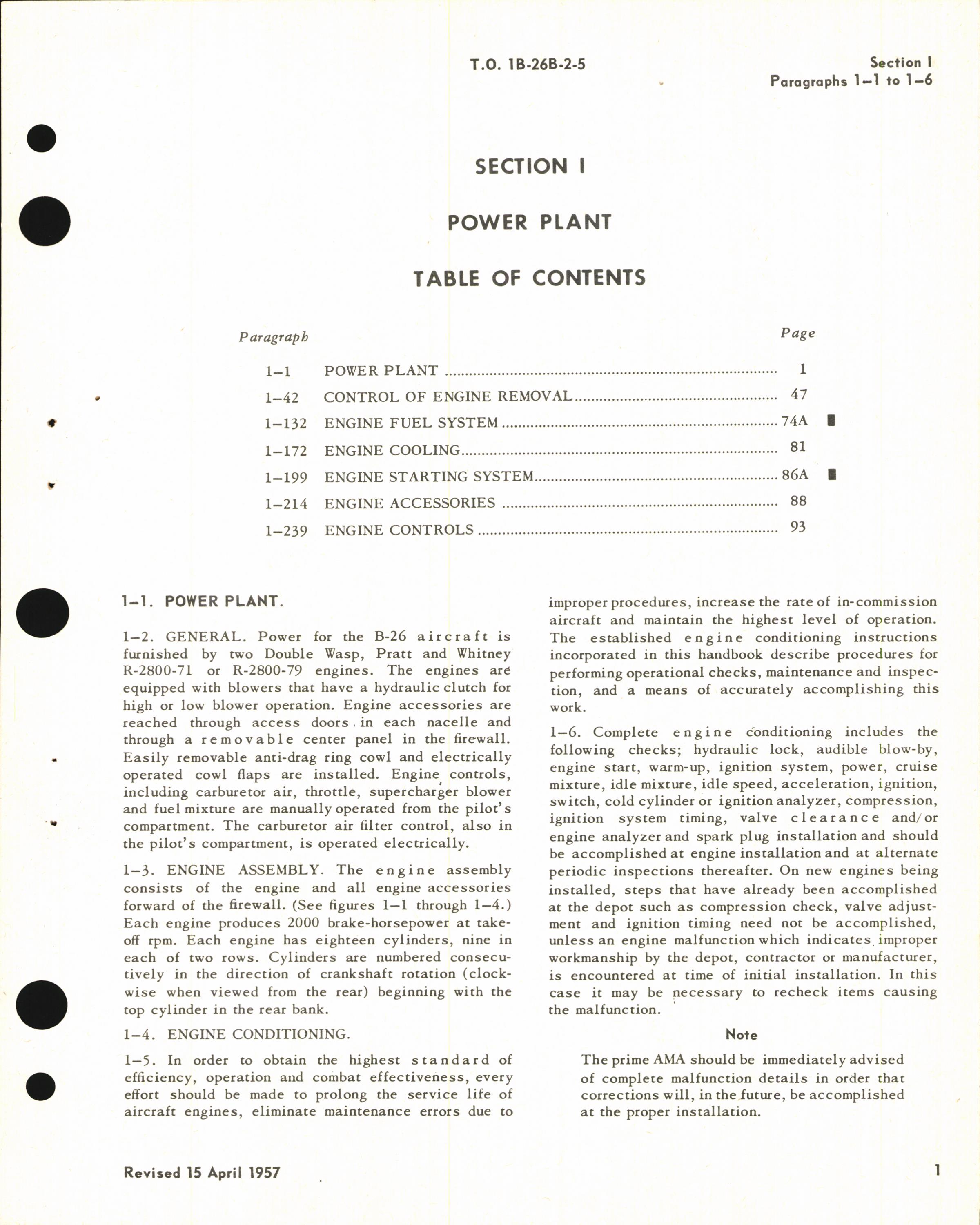 Sample page 7 from AirCorps Library document: Maintenance Instructions for B-26B, B-26C, TB-26B, TB-26C, and JD-1 - Power Plant & Related Systems