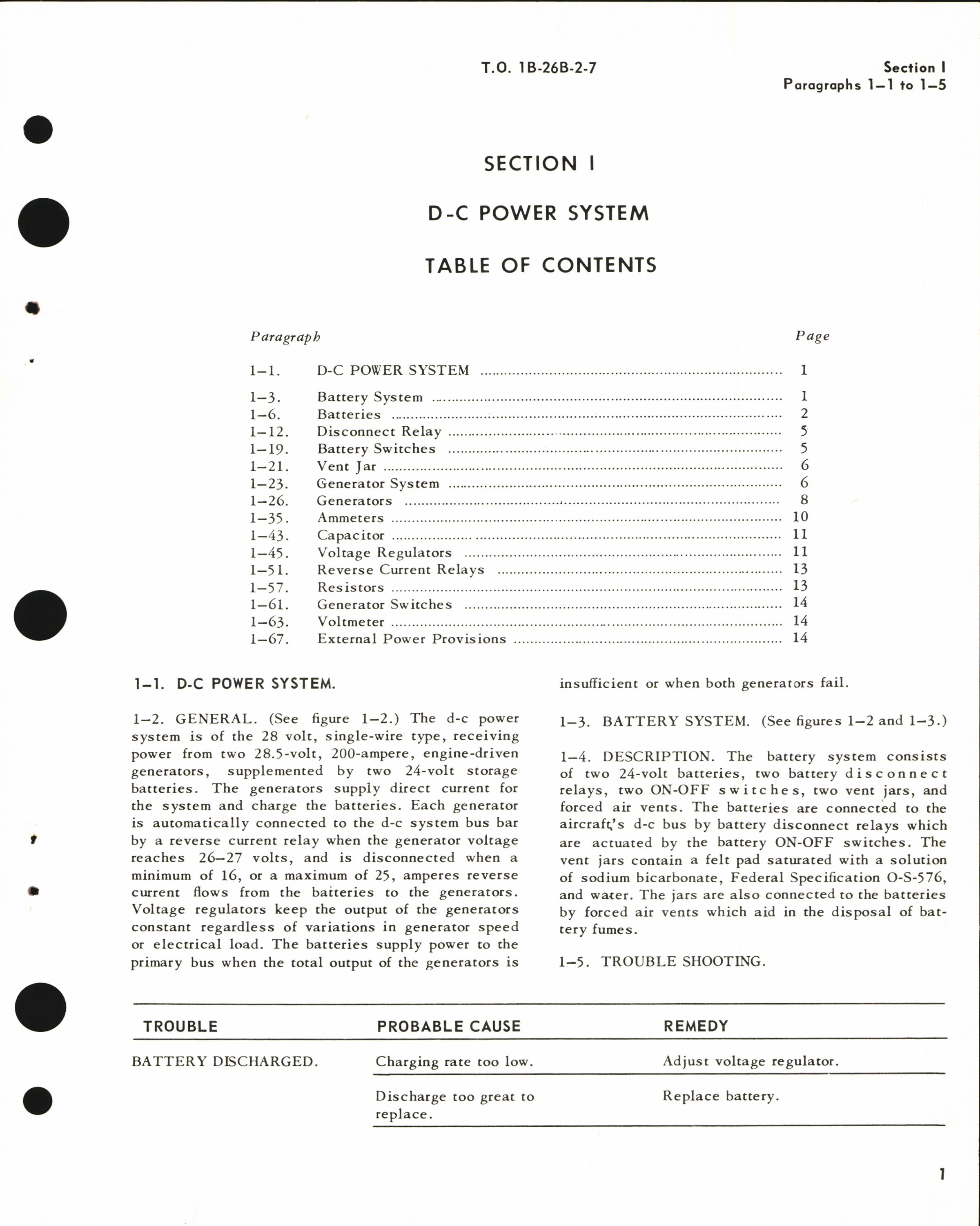 Sample page 7 from AirCorps Library document: Maintenance Instructions for B-26B, B-26C, TB-26B, TB-26C, and JD-1 - Electrical Systems