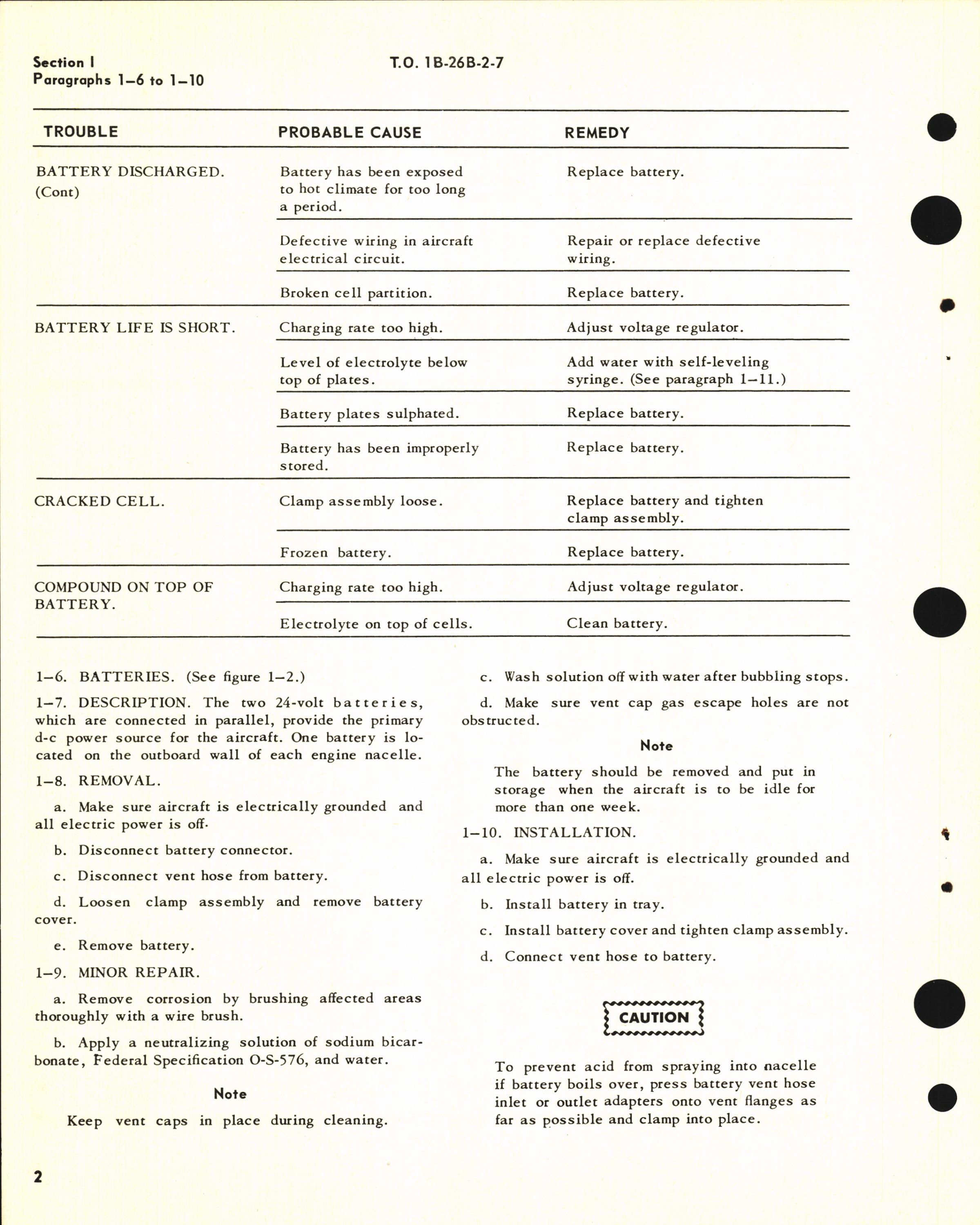 Sample page 8 from AirCorps Library document: Maintenance Instructions for B-26B, B-26C, TB-26B, TB-26C, and JD-1 - Electrical Systems