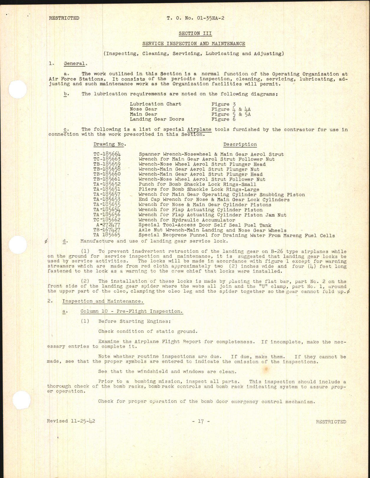 Sample page 11 from AirCorps Library document: Handbook of Service Instructions for B-26, B-26A, and B-26B Airplanes