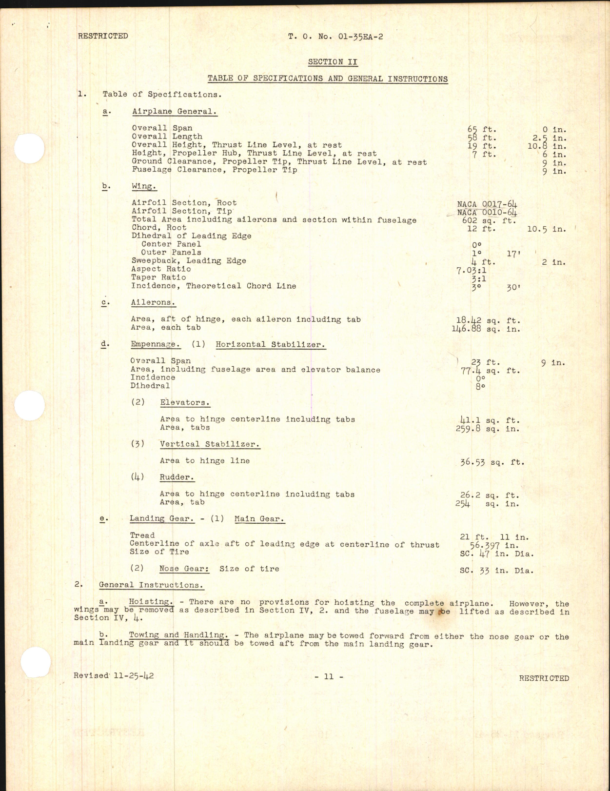 Sample page 9 from AirCorps Library document: Handbook of Service Instructions for B-26, B-26A, and B-26B Airplanes