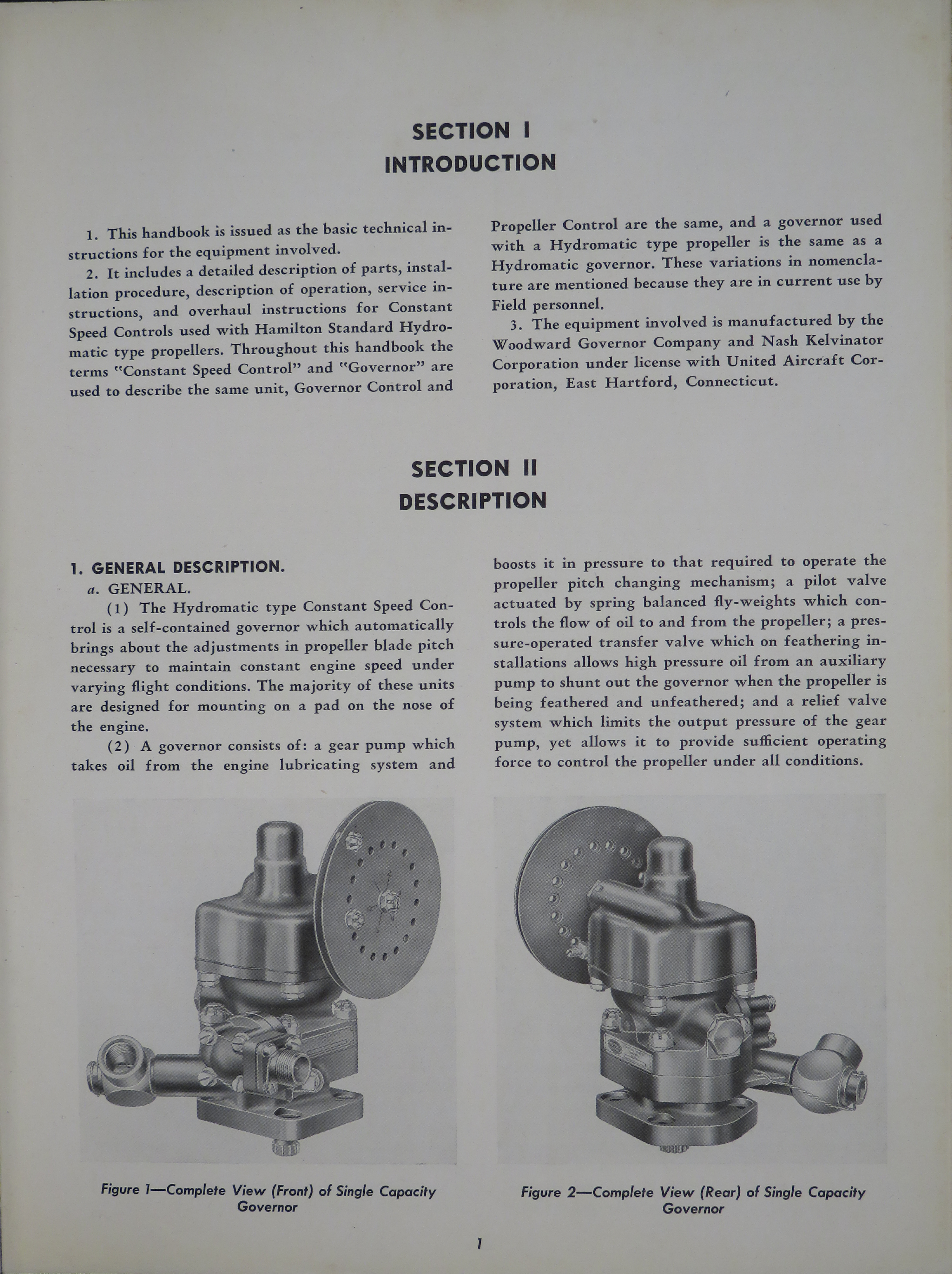 Sample page 7 from AirCorps Library document: Service Manual for Hydromatic Propeller Governors