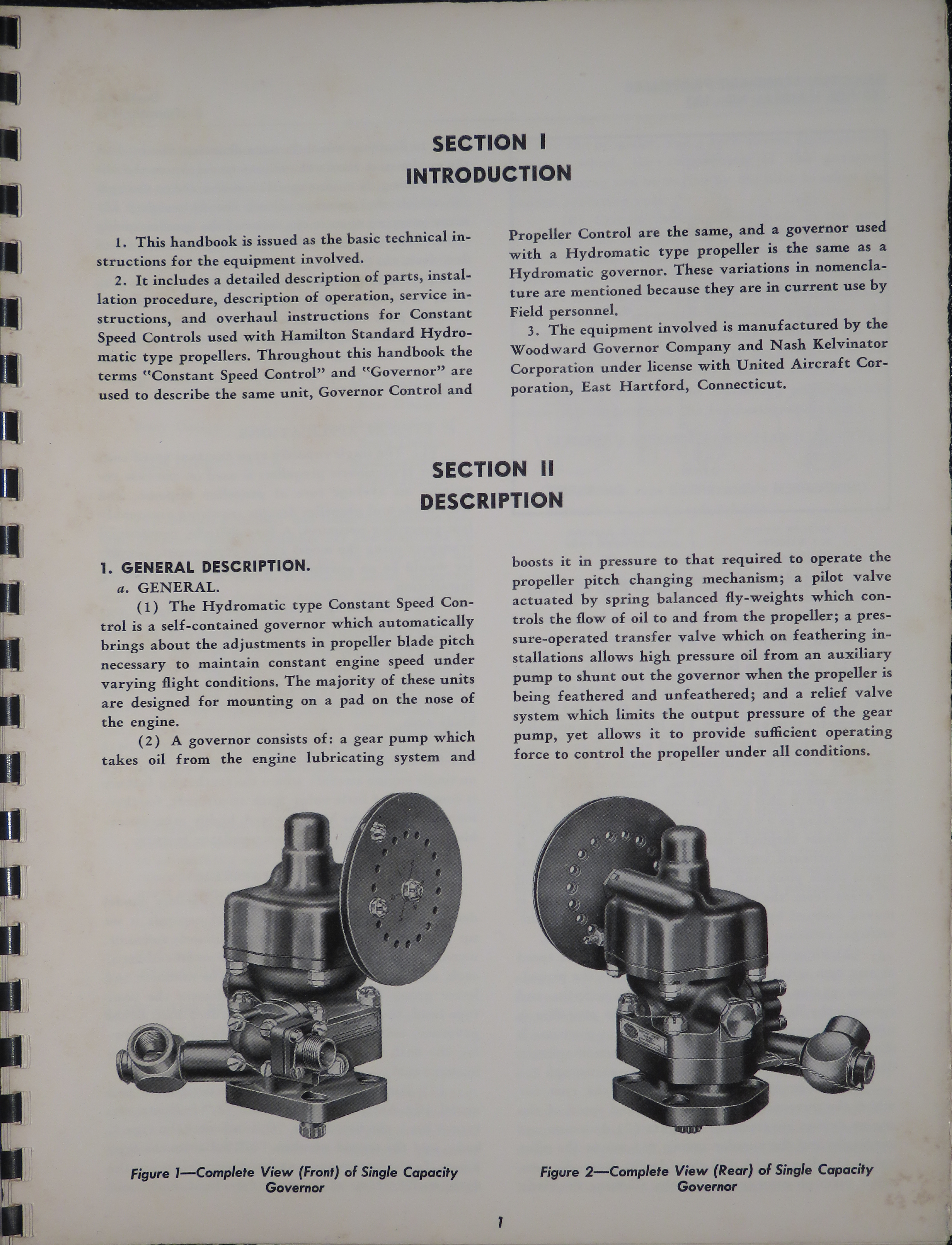 Sample page 7 from AirCorps Library document: Service Manual for Hydromatic Propeller Governors