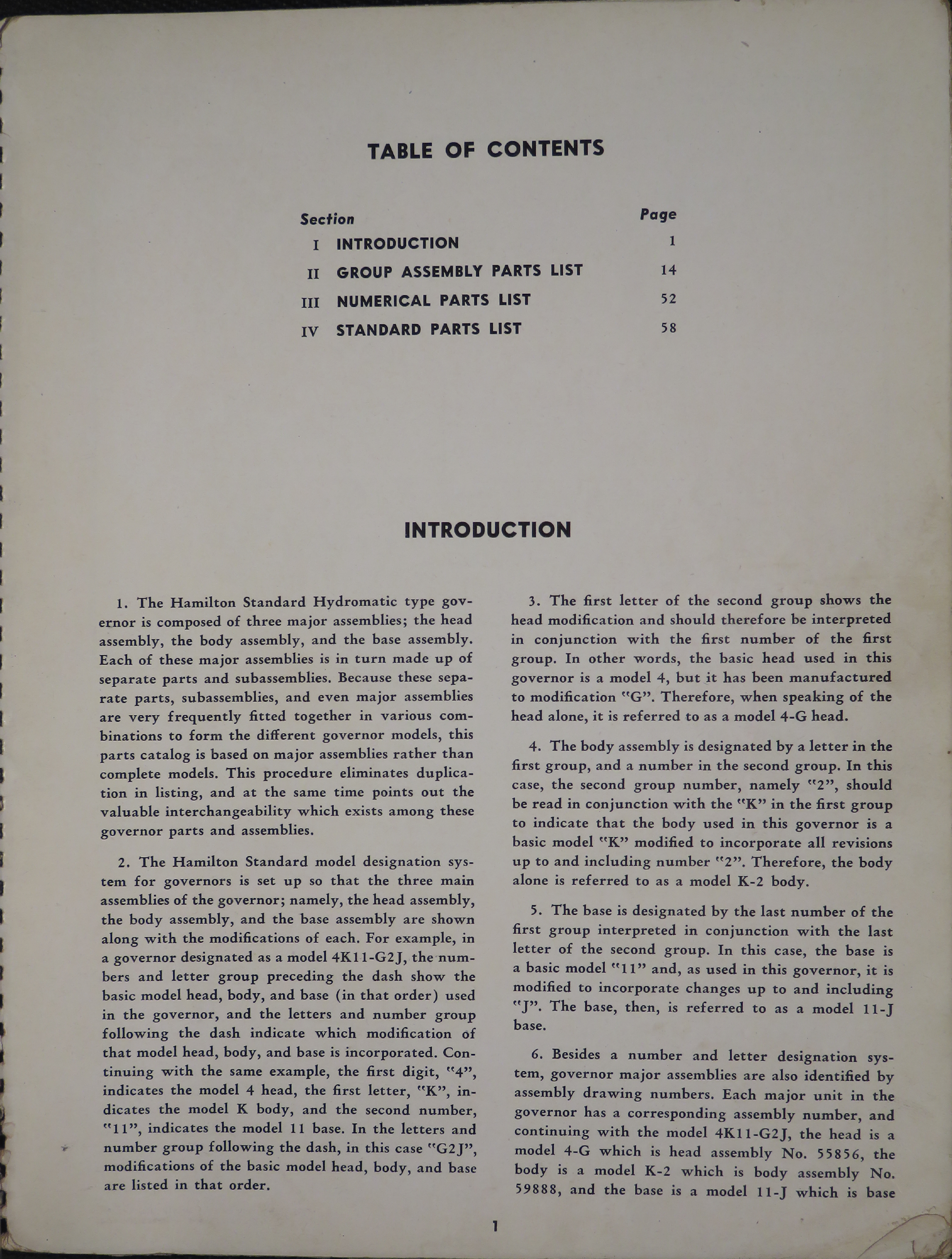 Sample page 5 from AirCorps Library document: Parts Catalog for Hydromatic Propeller Governors